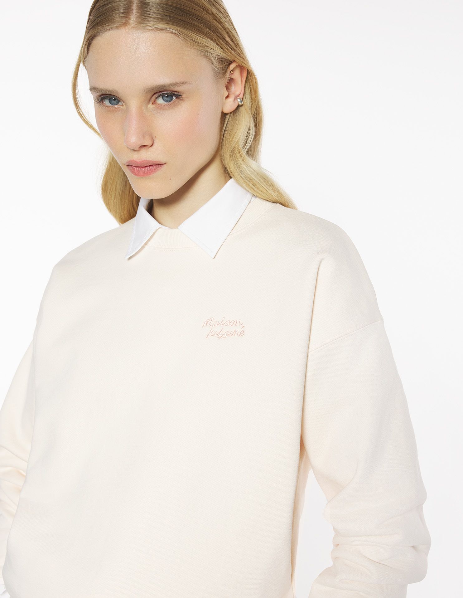 Áo nỉ nữ Maison Kitsuné Handwriting dáng Comfort