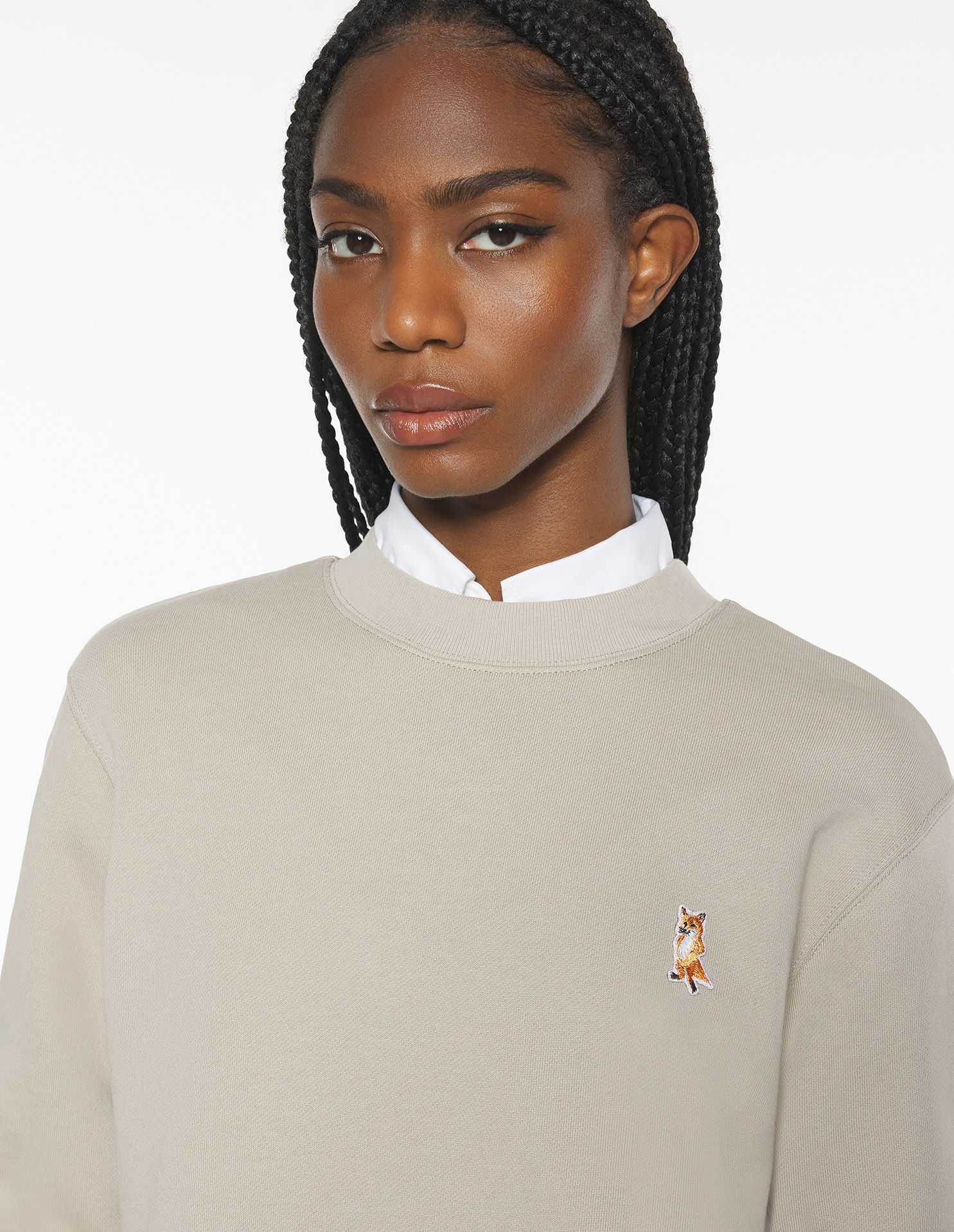 Maison Kitsuné - Áo nỉ Lady Fox dáng Cropped