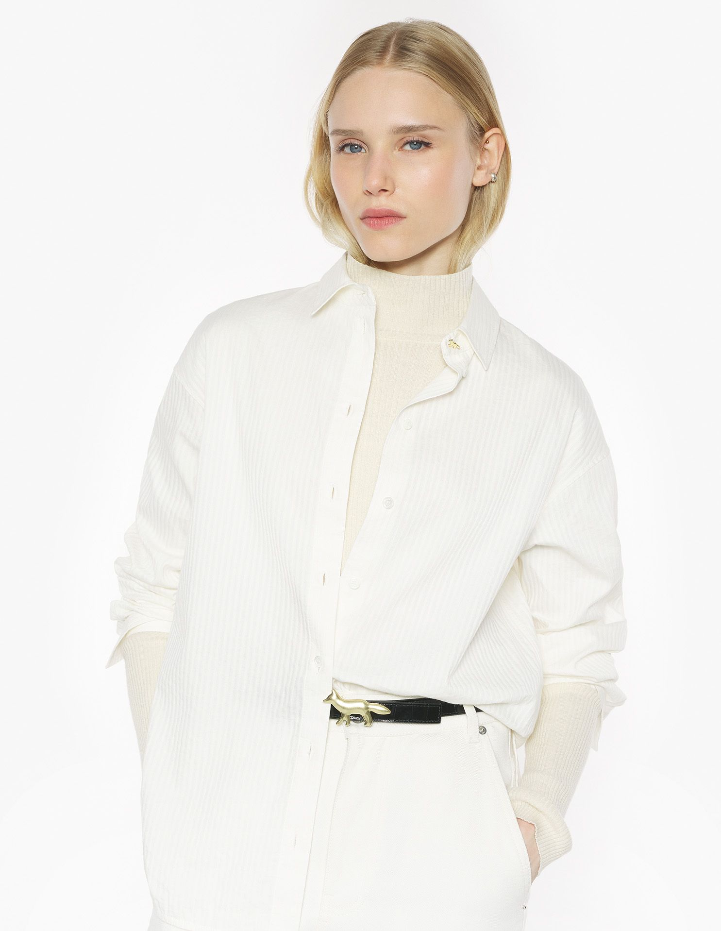Maison Kitsuné - Áo sơ mi nữ casual dáng Regular