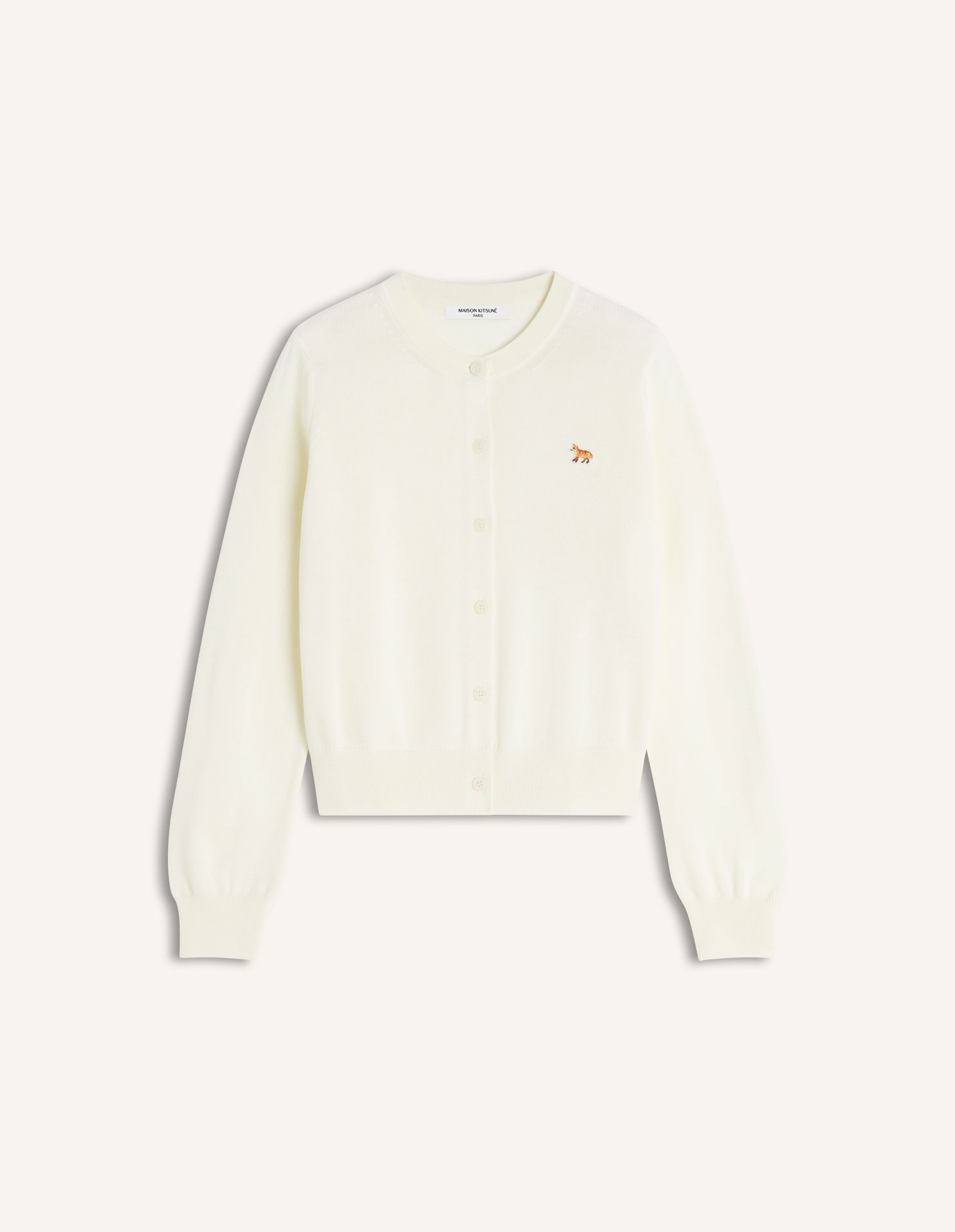 Maison Kitsuné - Áo Cardigan nữ Baby Fox Merino dáng Regular