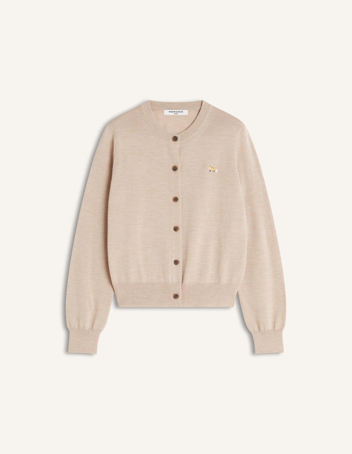 Maison Kitsuné - Áo Cardigan nữ Baby Fox Merino dáng Regular