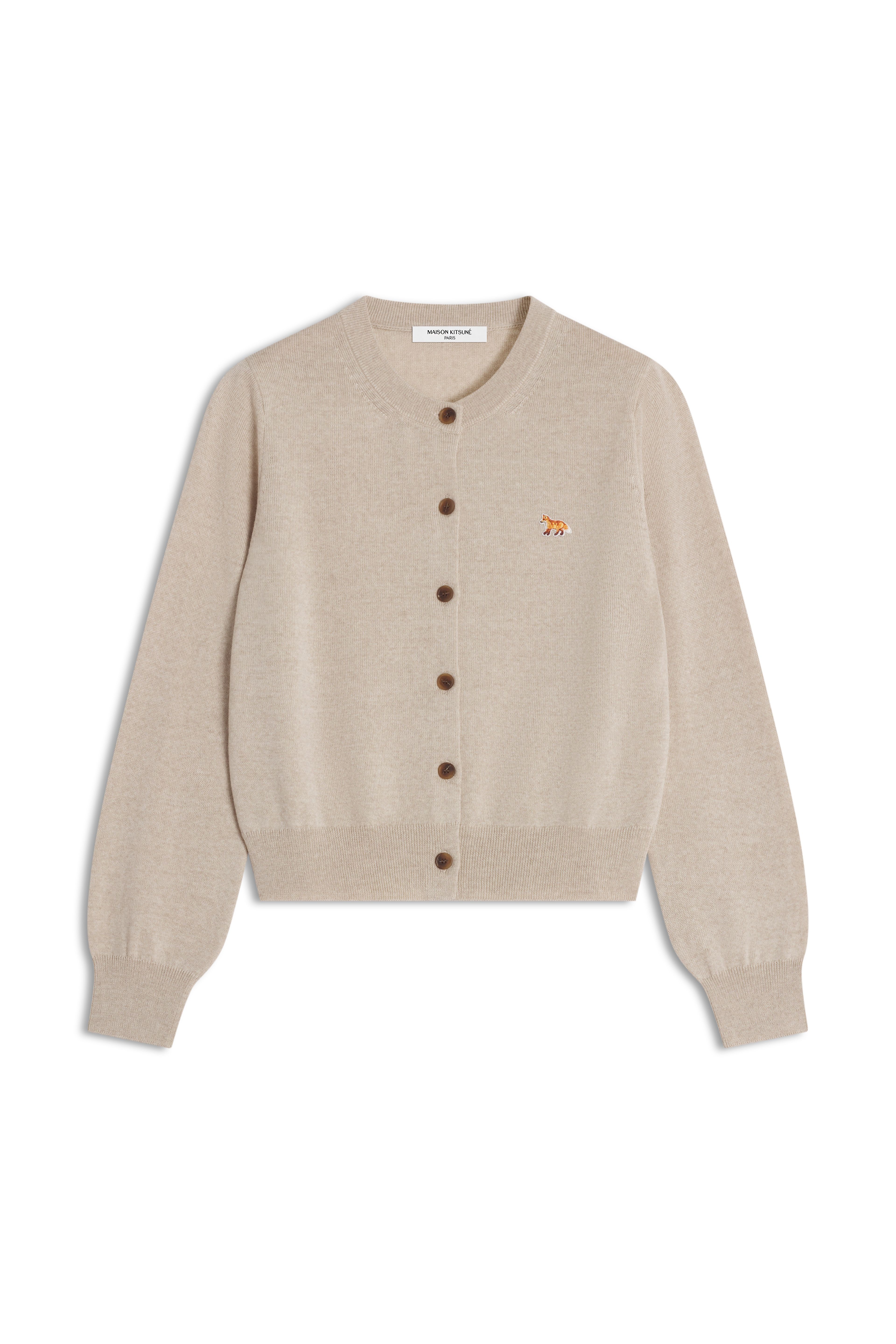 Maison Kitsuné - Áo Cardigan nữ Baby Fox Merino dáng Regular