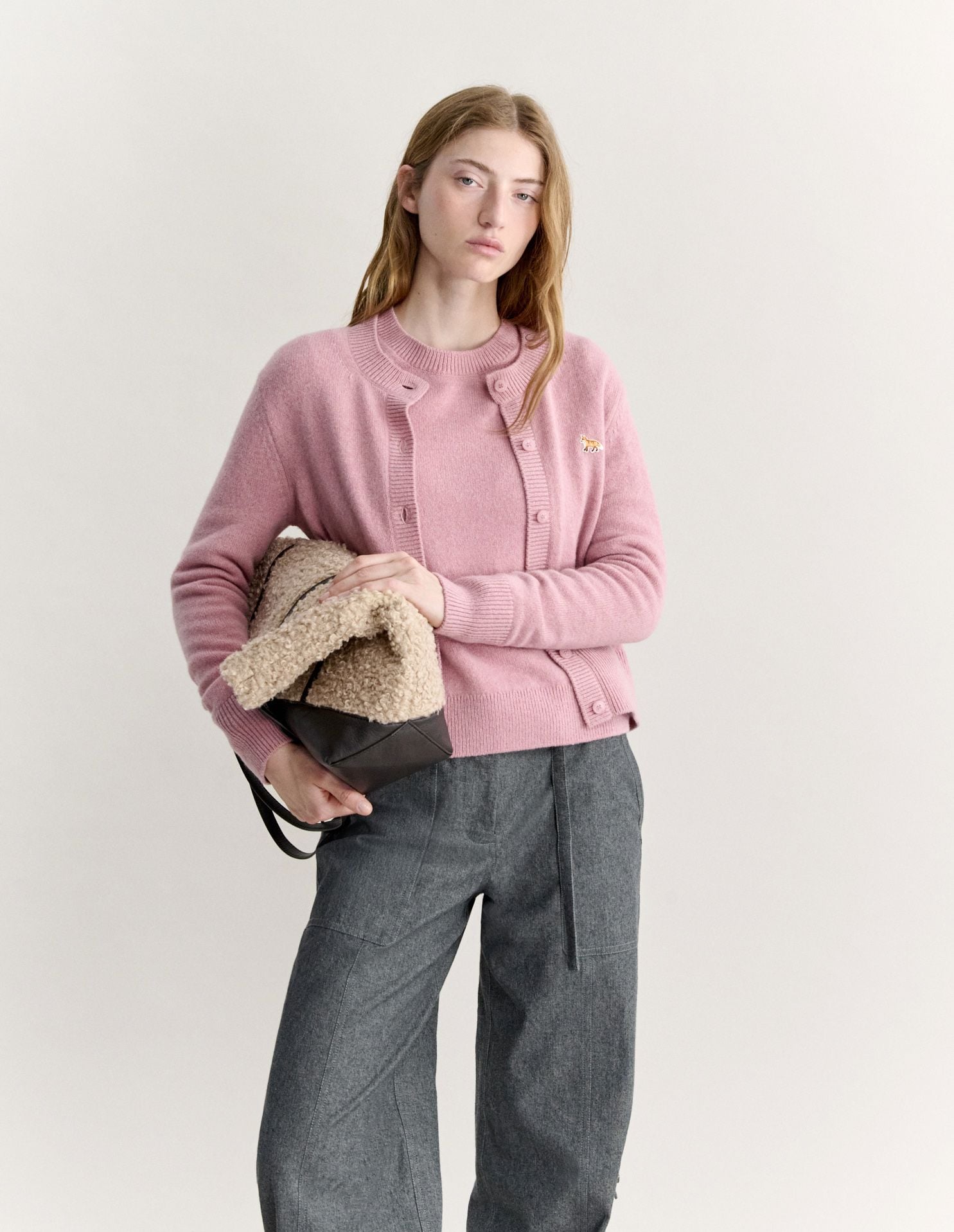 Áo Cardigan nữ Baby Fox Lambswool dáng Fitted