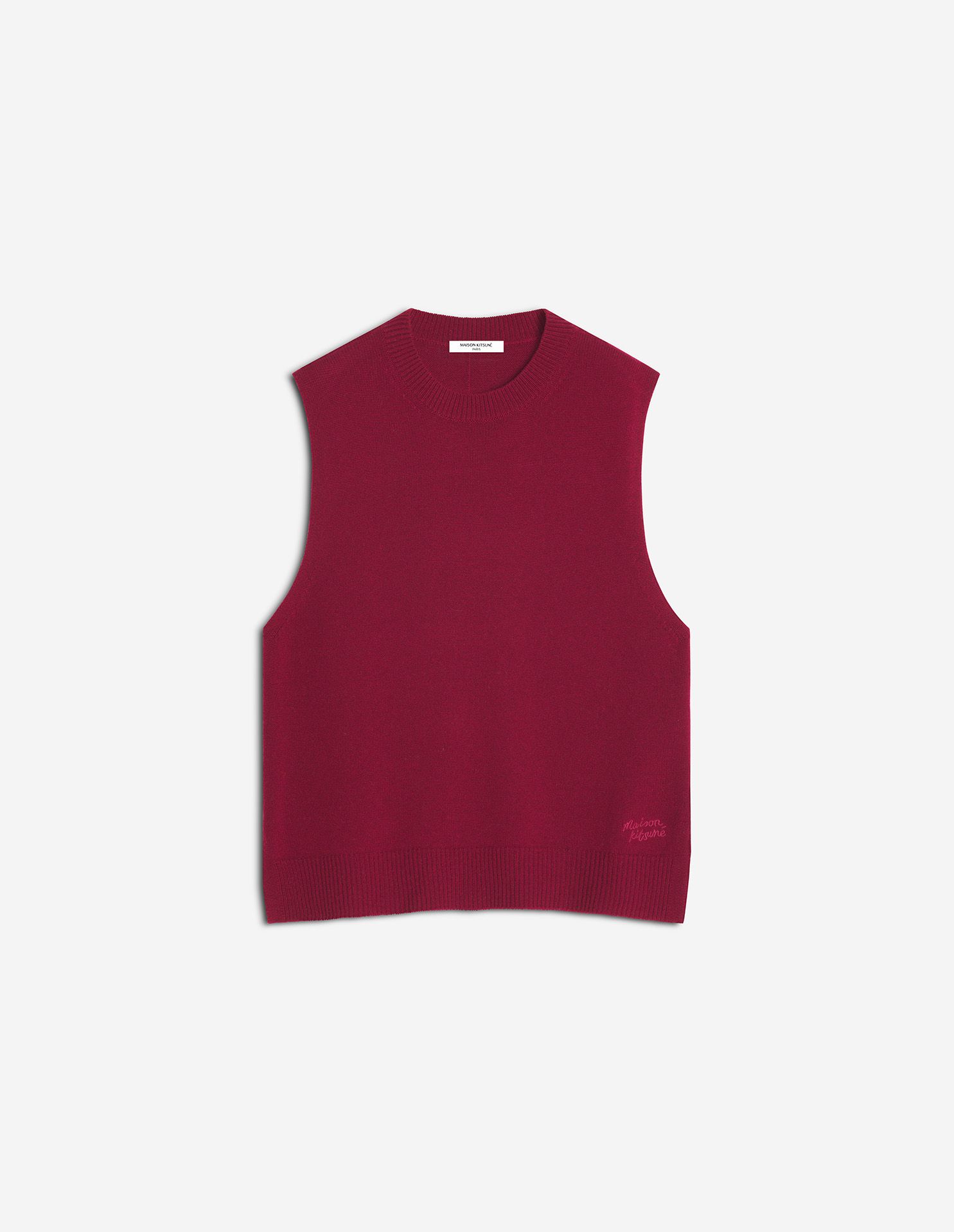 Maison Kitsuné - Áo gile len MERINO dáng Comfort