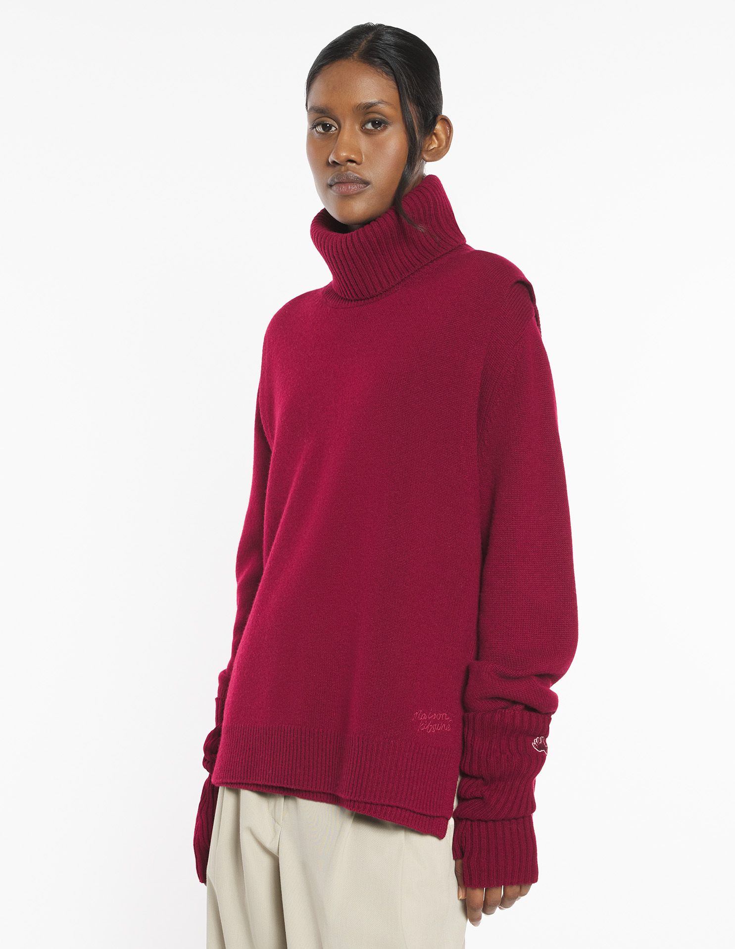 Maison Kitsuné - Áo gile len MERINO dáng Comfort