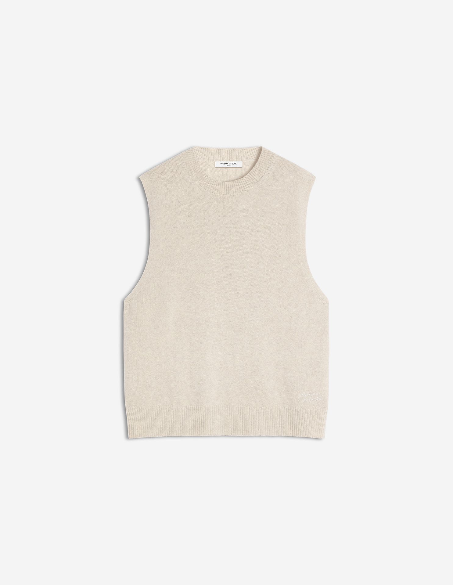 Maison Kitsuné - Áo gile len MERINO dáng Comfort