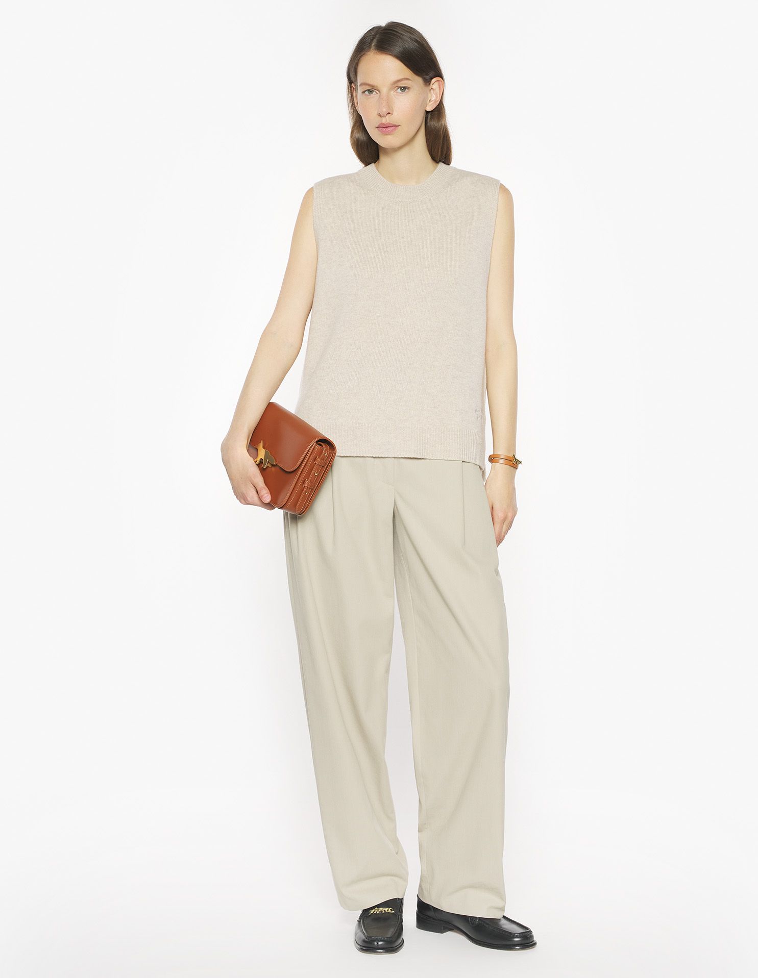Maison Kitsuné - Áo gile len MERINO dáng Comfort