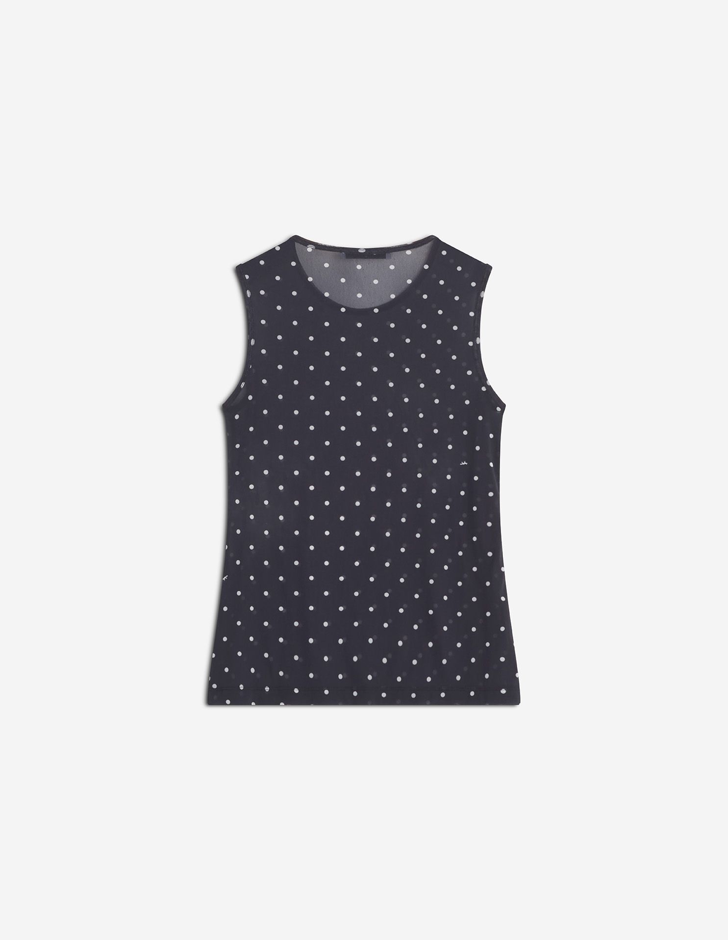 Maison Kitsuné - Áo tank top nữ lưới họa tiết chấm bi POLKA DOT FOX dáng Fitted