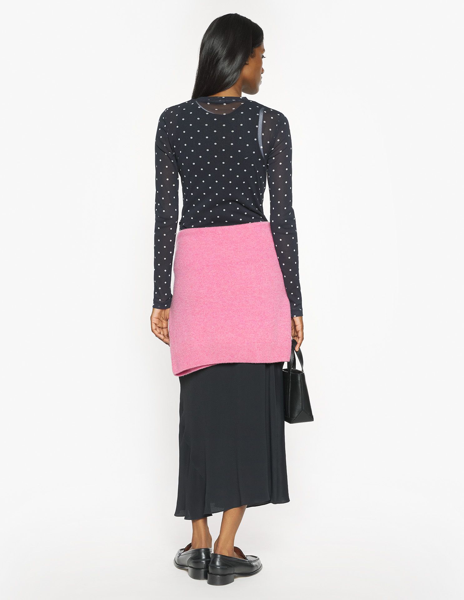 Maison Kitsuné - Áo mesh nữ họa tiết POLKA DOT FOX dáng Fitted