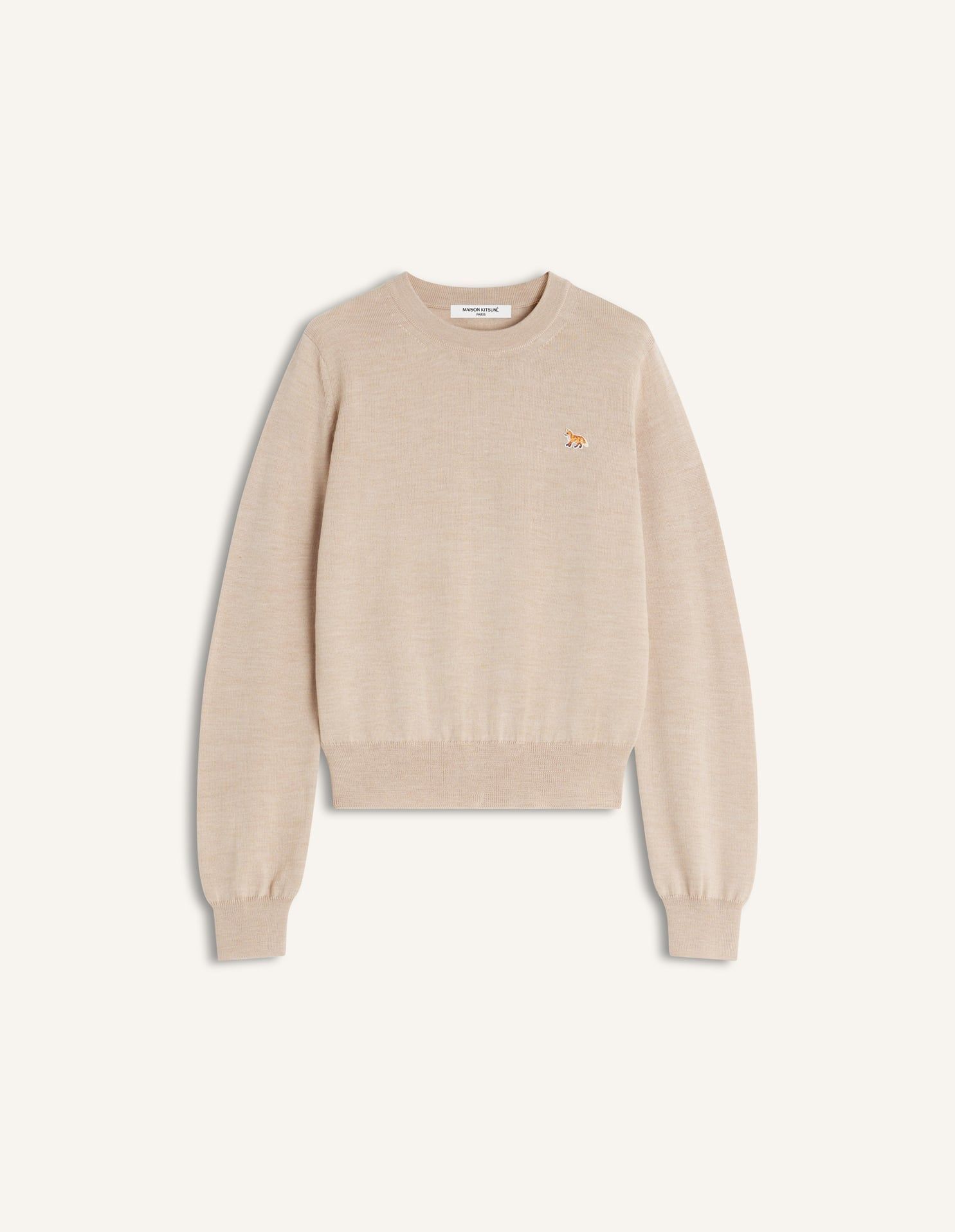 Maison Kitsuné - Áo len nữ Baby Fox Merino dáng Regular