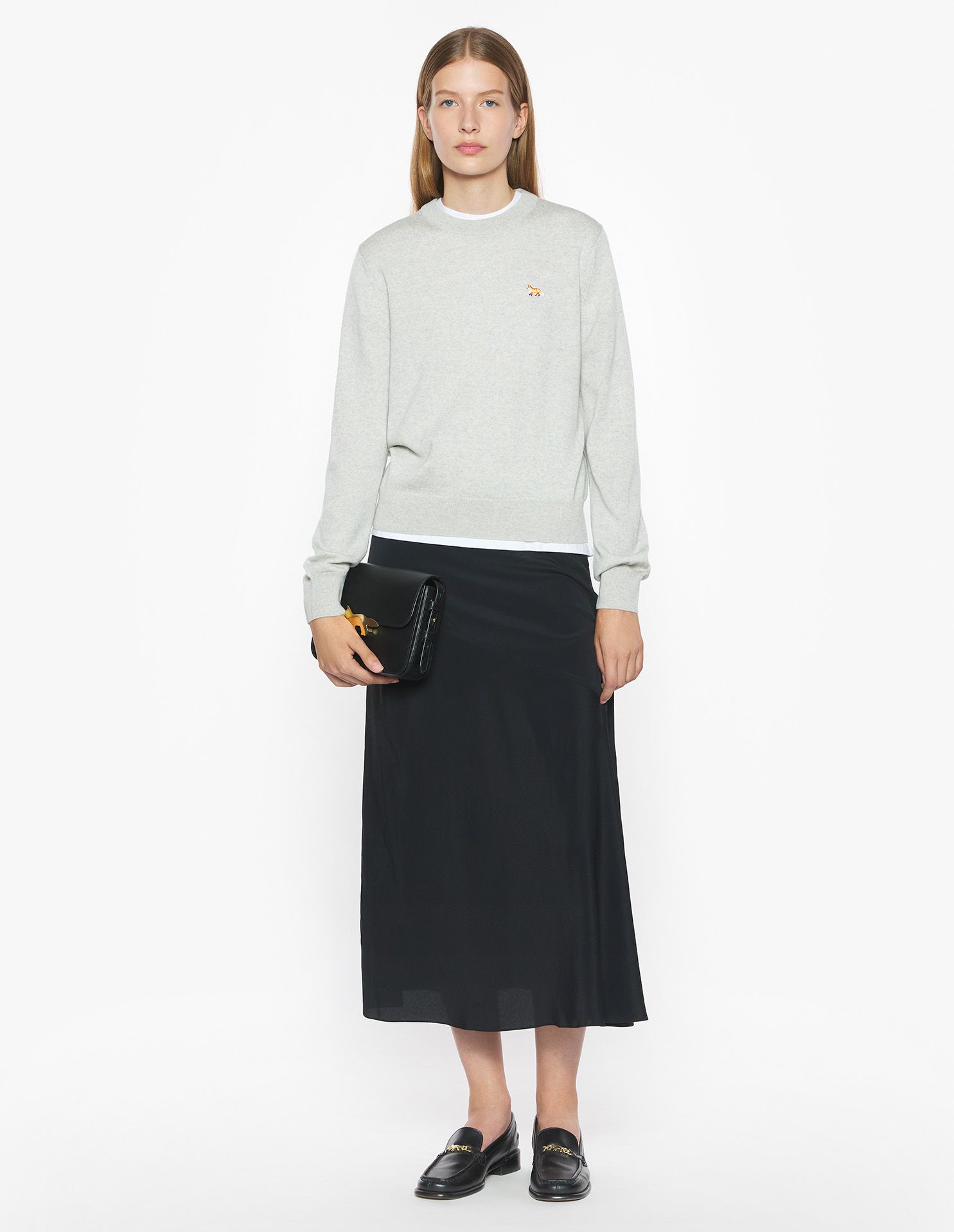 Maison Kitsuné - Áo len nữ Baby Fox Merino dáng Regular
