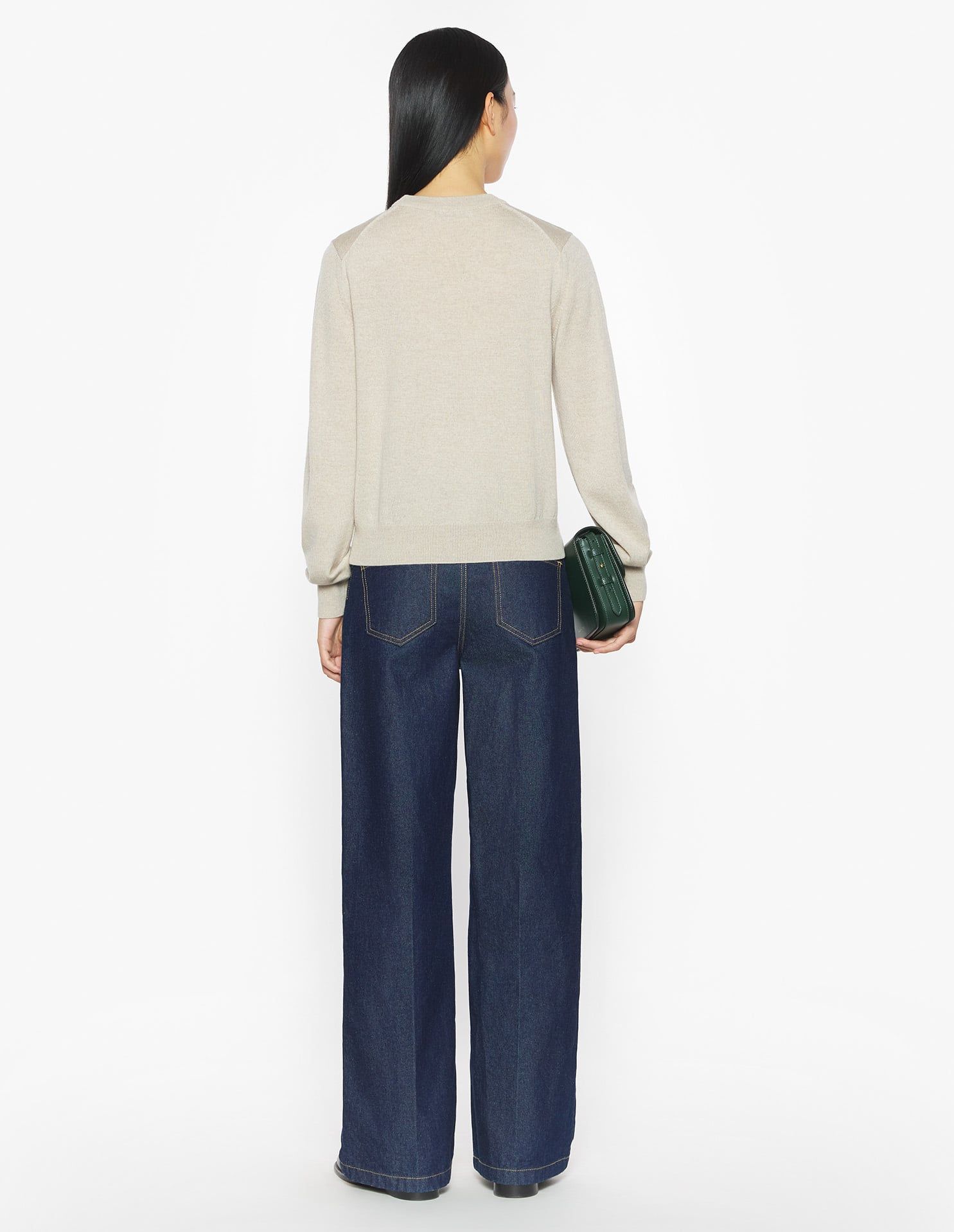 Maison Kitsuné - Áo len nữ Baby Fox Merino dáng Regular