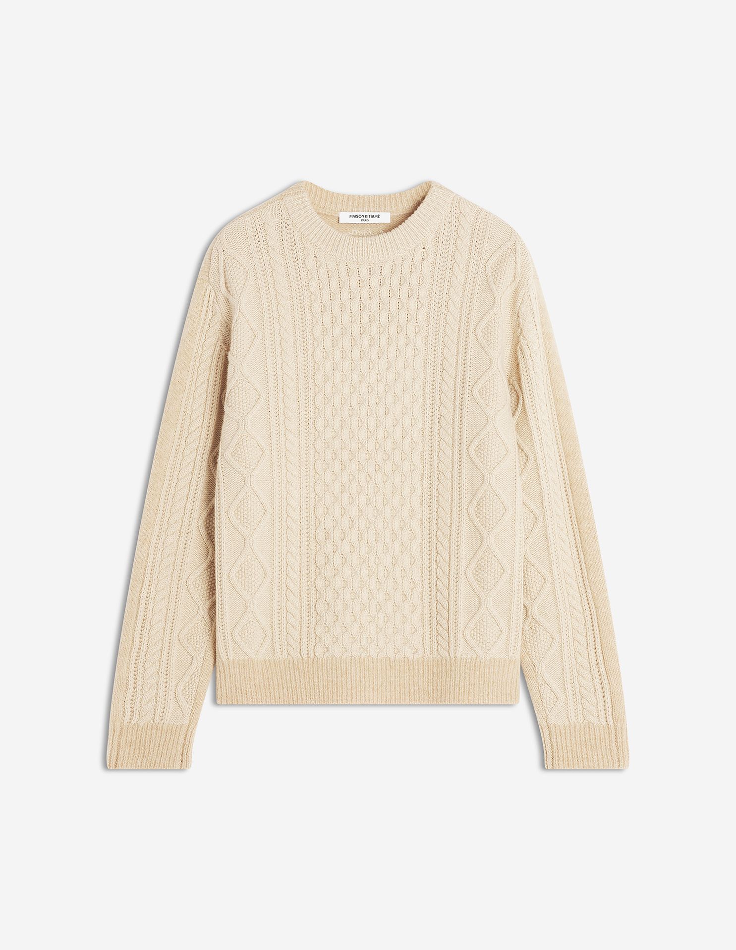 Maison Kitsuné - Áo jumper nữ vải len ALPACA đan cable knit dáng Comfort