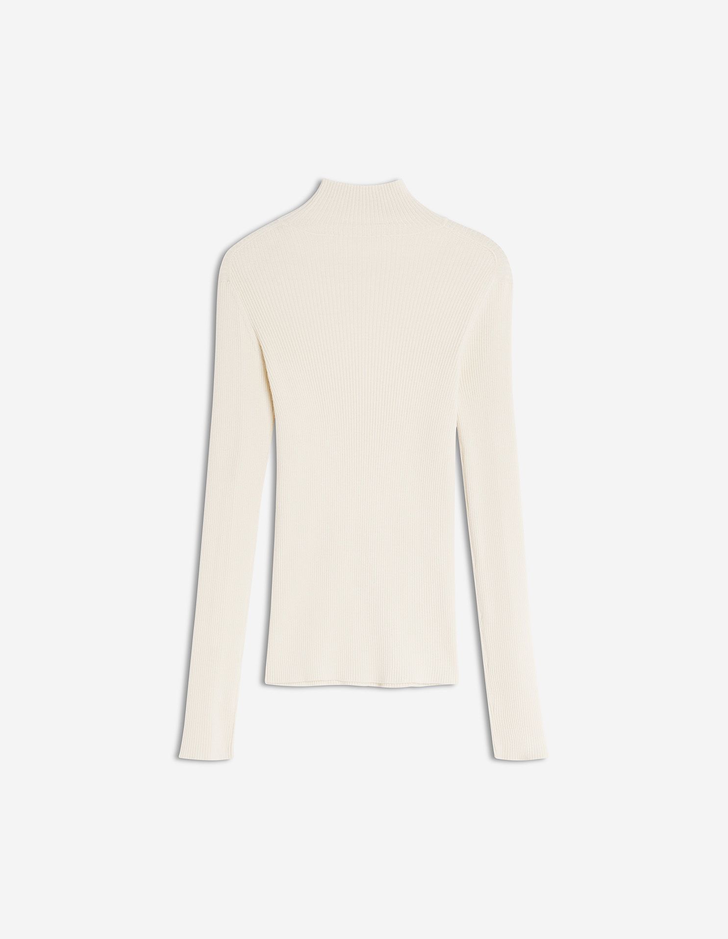 Maison Kitsuné - Áo jumper nữ len mảnh cổ lọ có gân BABY FOX dáng Fitted