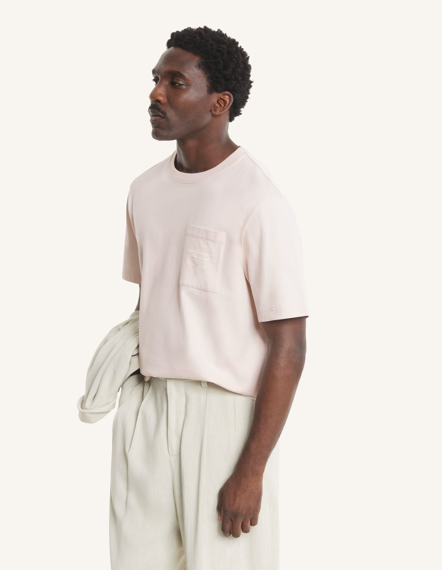 Maison Kitsuné - Áo thun nam Poetic Script dáng Comfort
