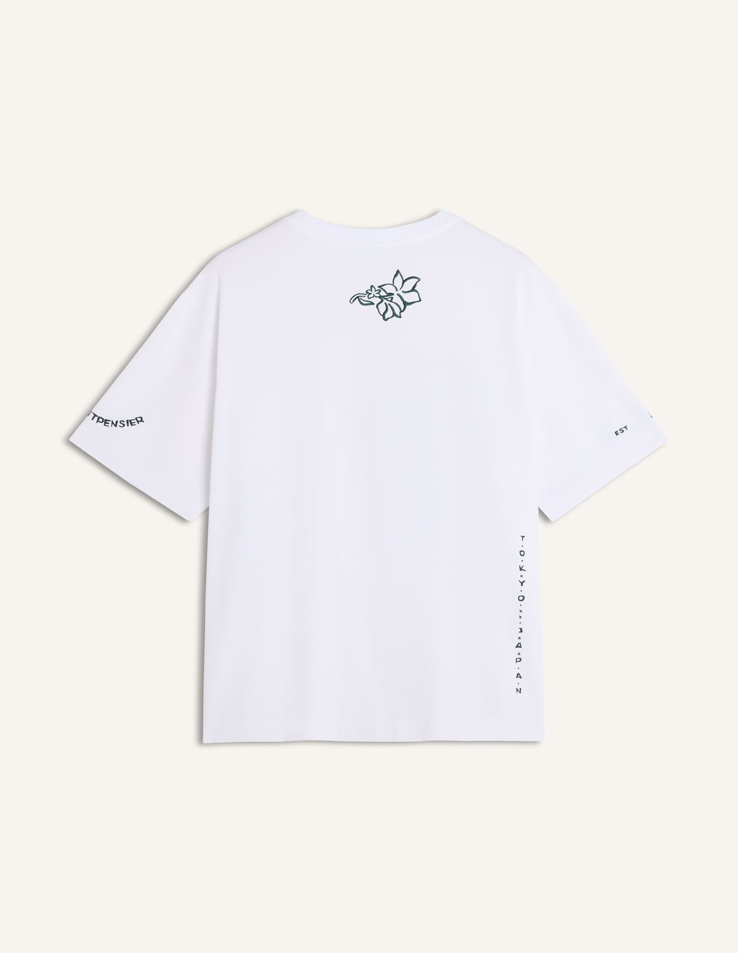 Maison Kitsuné - Áo thun in hoạ tiết dáng Oversize