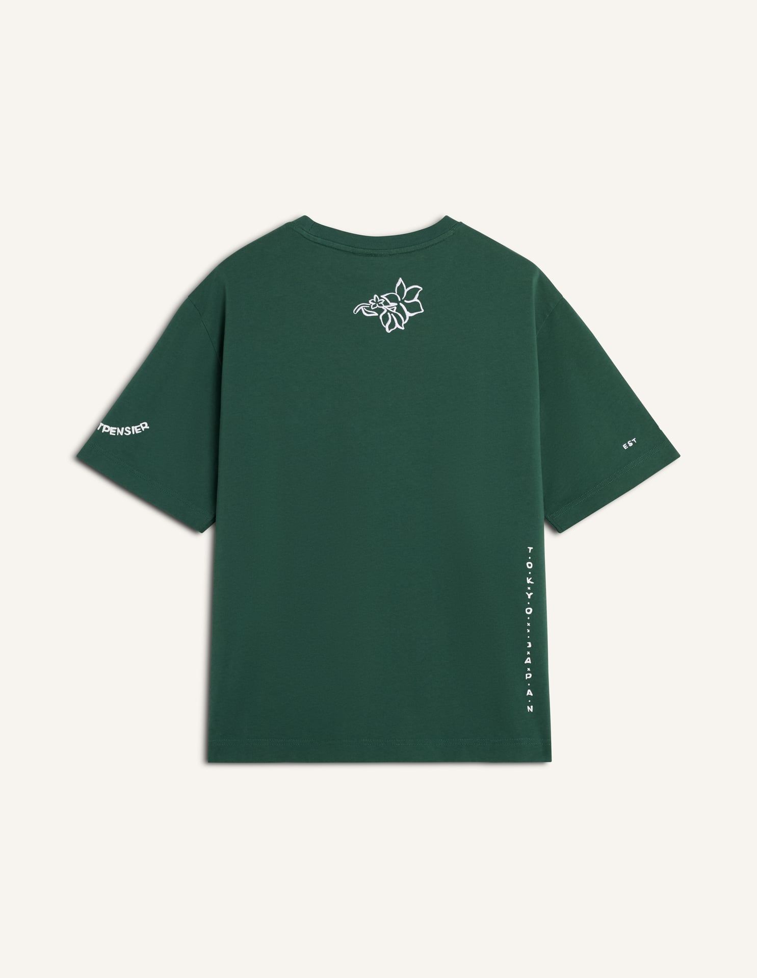 Maison Kitsuné - Áo thun in hoạ tiết dáng Oversize