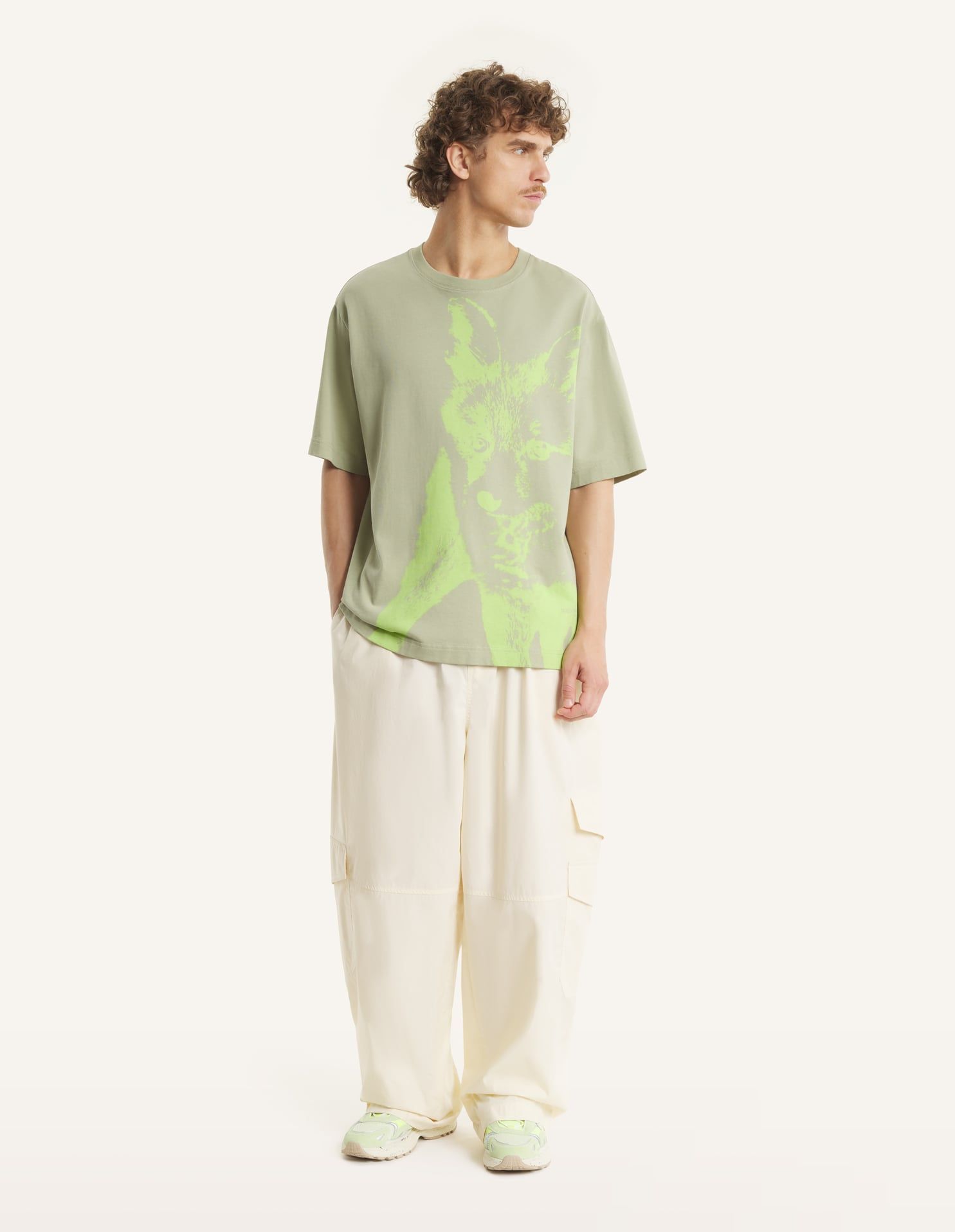 Maison Kitsuné - Áo thun nam Fox Cub dáng Oversize