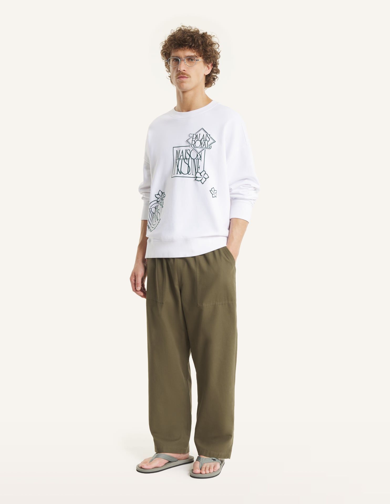 Áo nỉ nam tem Art Nouveau dáng Oversize