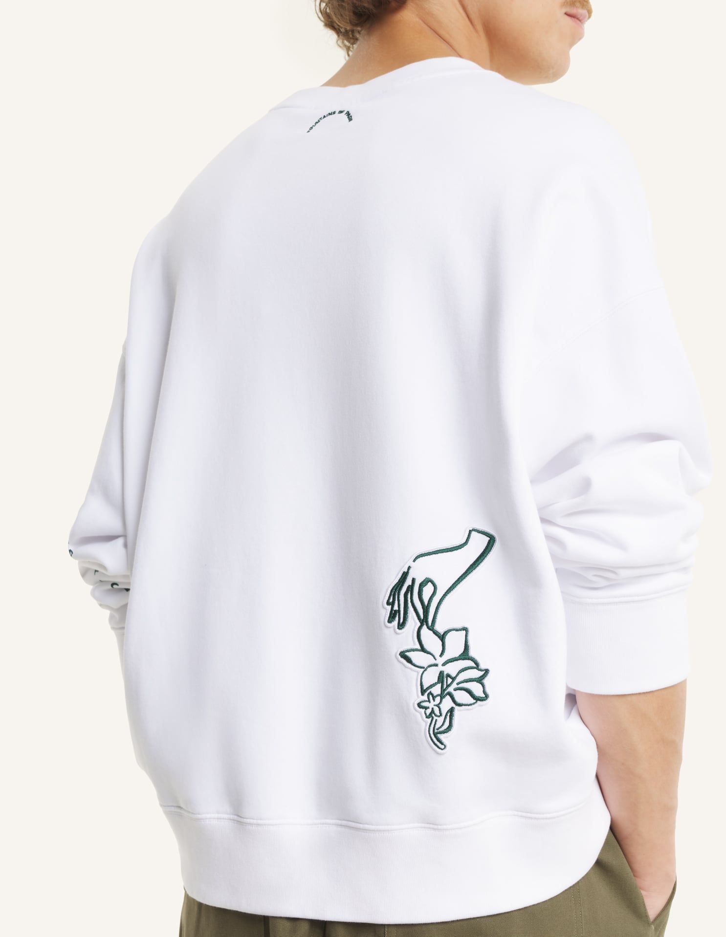 Maison Kitsuné - Áo nỉ nam tem Art Nouveau dáng Oversize