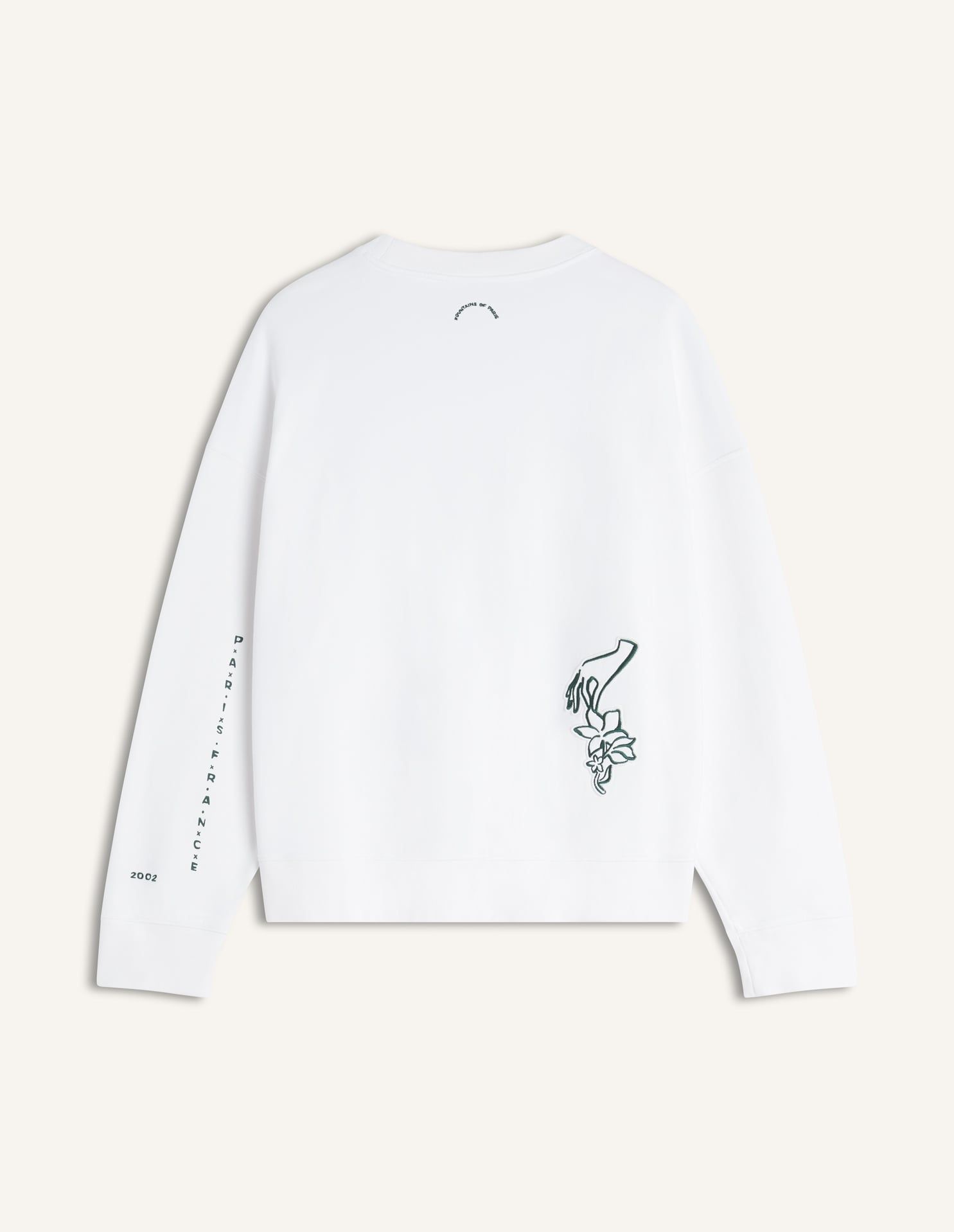 Maison Kitsuné - Áo nỉ nam tem Art Nouveau dáng Oversize