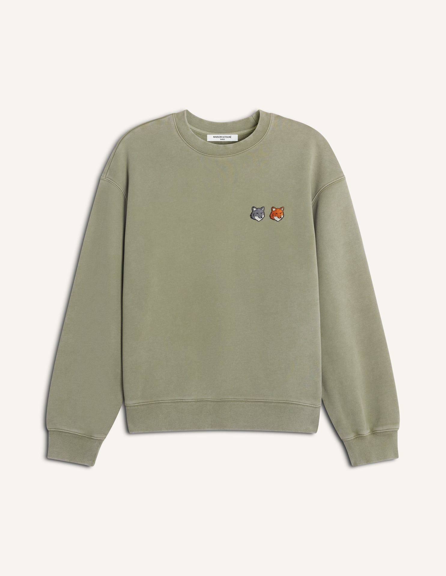 Maison Kitsuné - Áo sweatshirt nam Double Fox dáng comfort