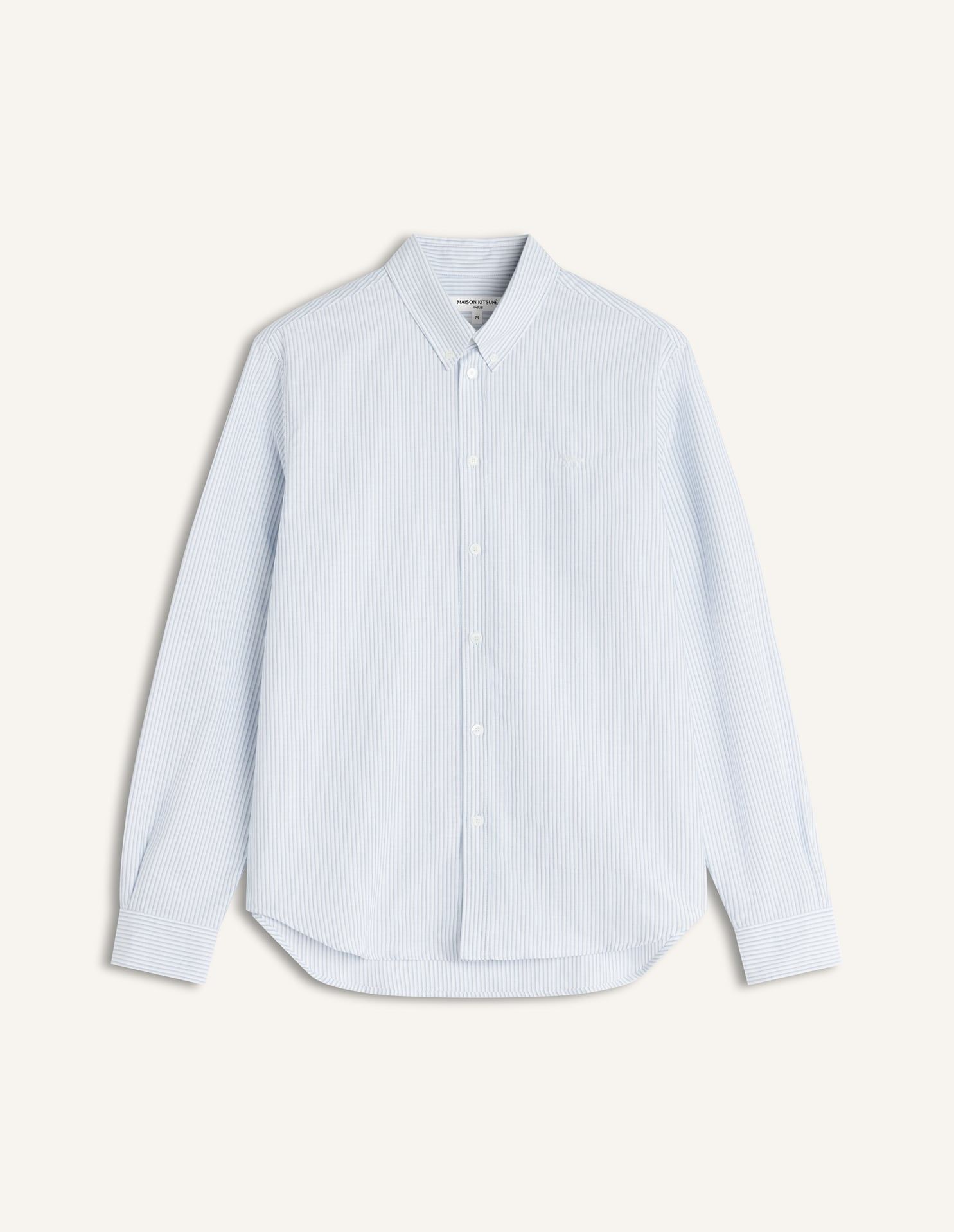 Maison Kitsuné - Áo sơ mi Profile Fox kẻ sọc dáng regular
