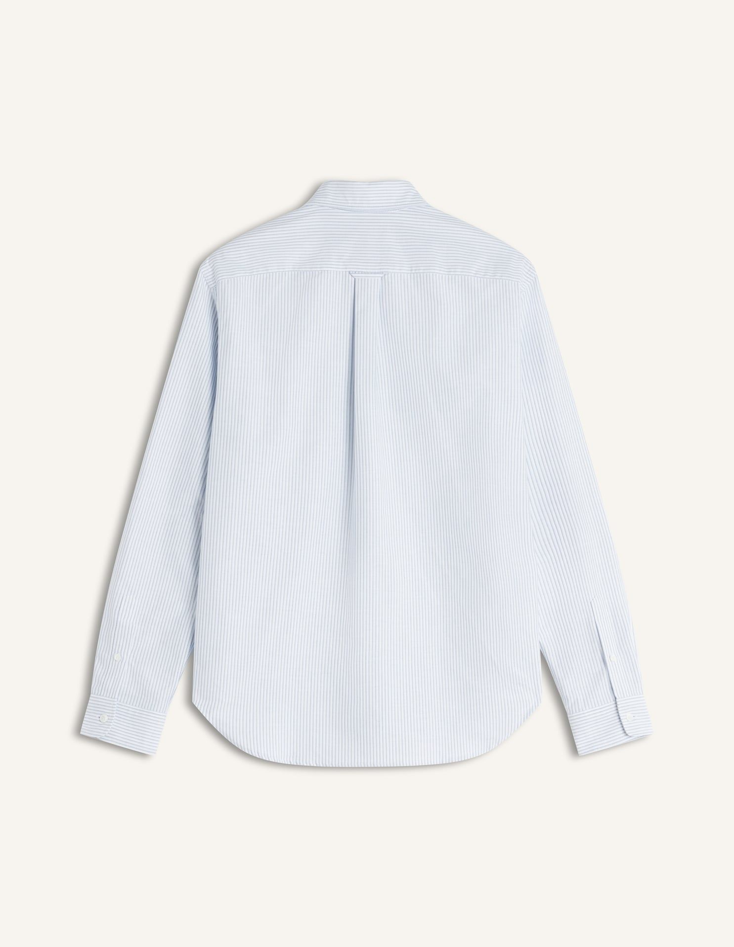 Maison Kitsuné - Áo sơ mi Profile Fox kẻ sọc dáng regular