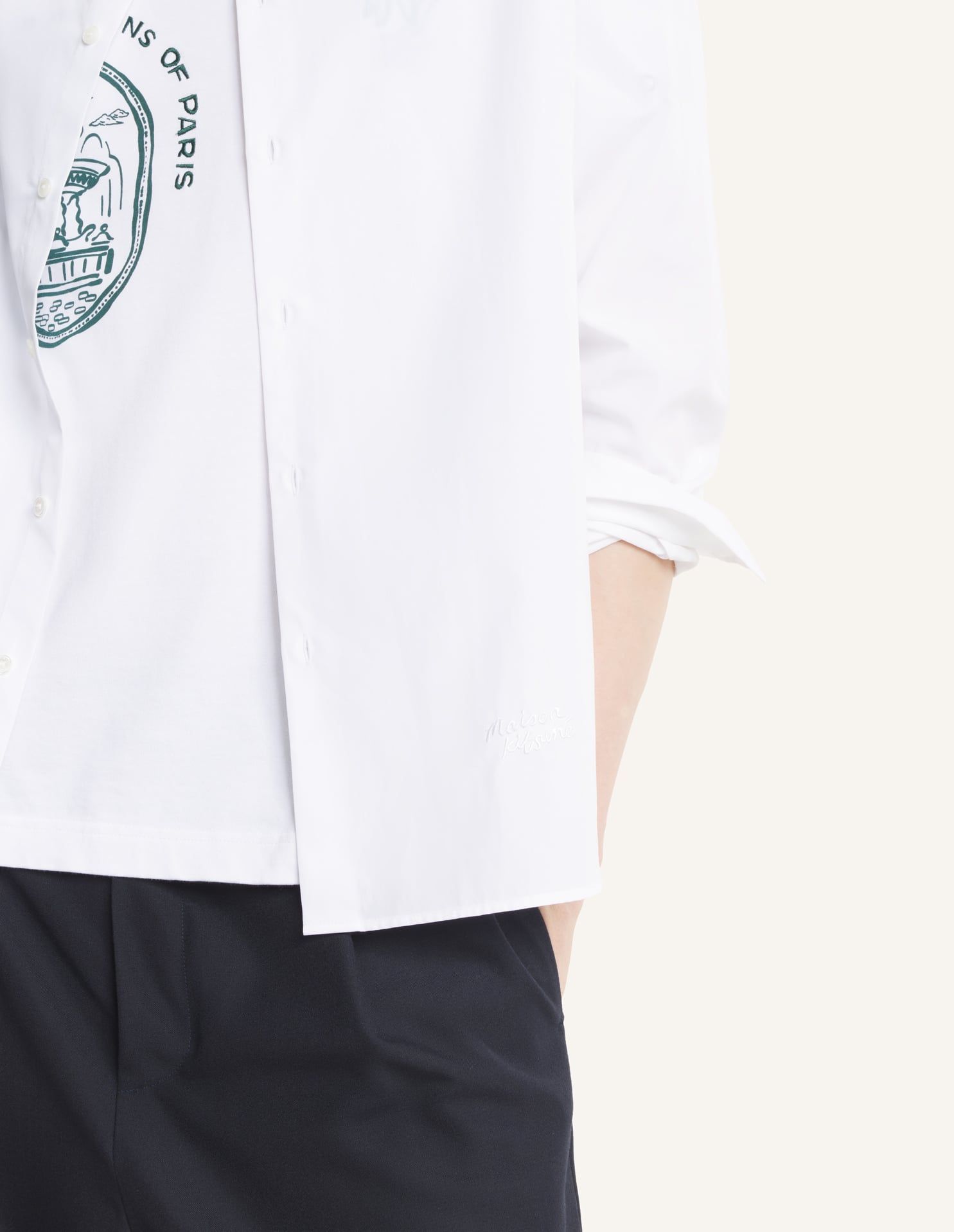 Áo sơ mi nam Maison Kitsuné Handwriting dáng Casual
