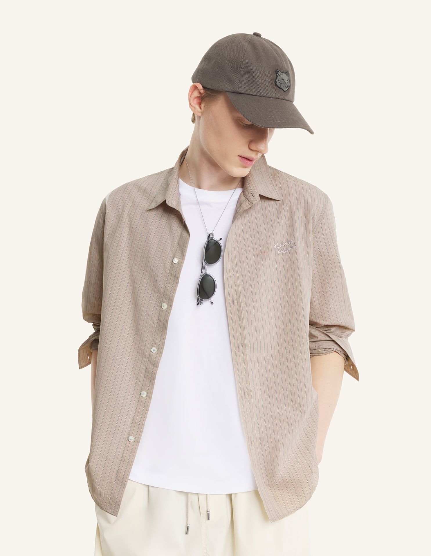 Maison Kitsuné - Áo sơ mi nam Maison Kitsuné Handwriting dáng Casual