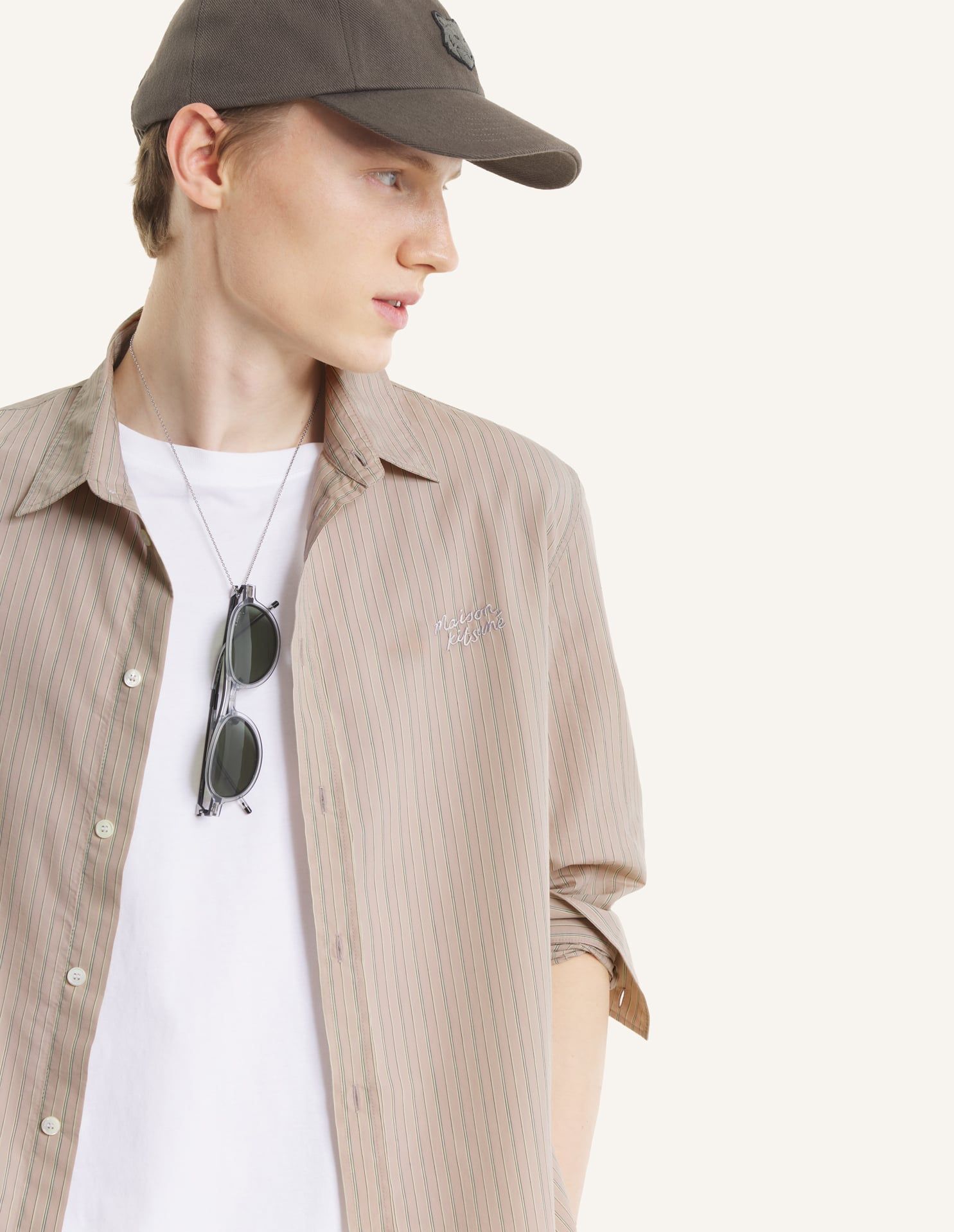 Maison Kitsuné - Áo sơ mi nam Maison Kitsuné Handwriting dáng Casual