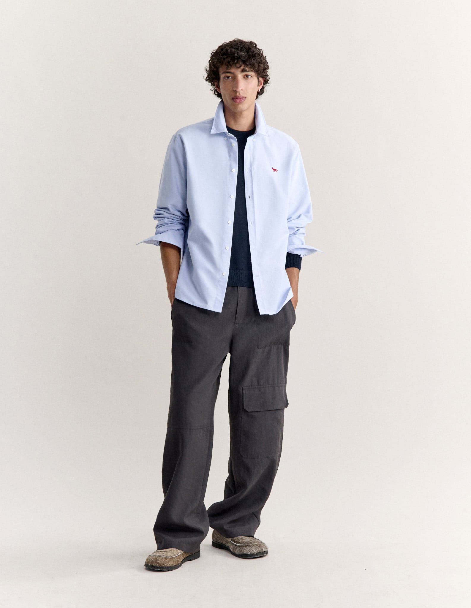 Áo sơ mi nam Profile Fox cotton oxford dáng casual