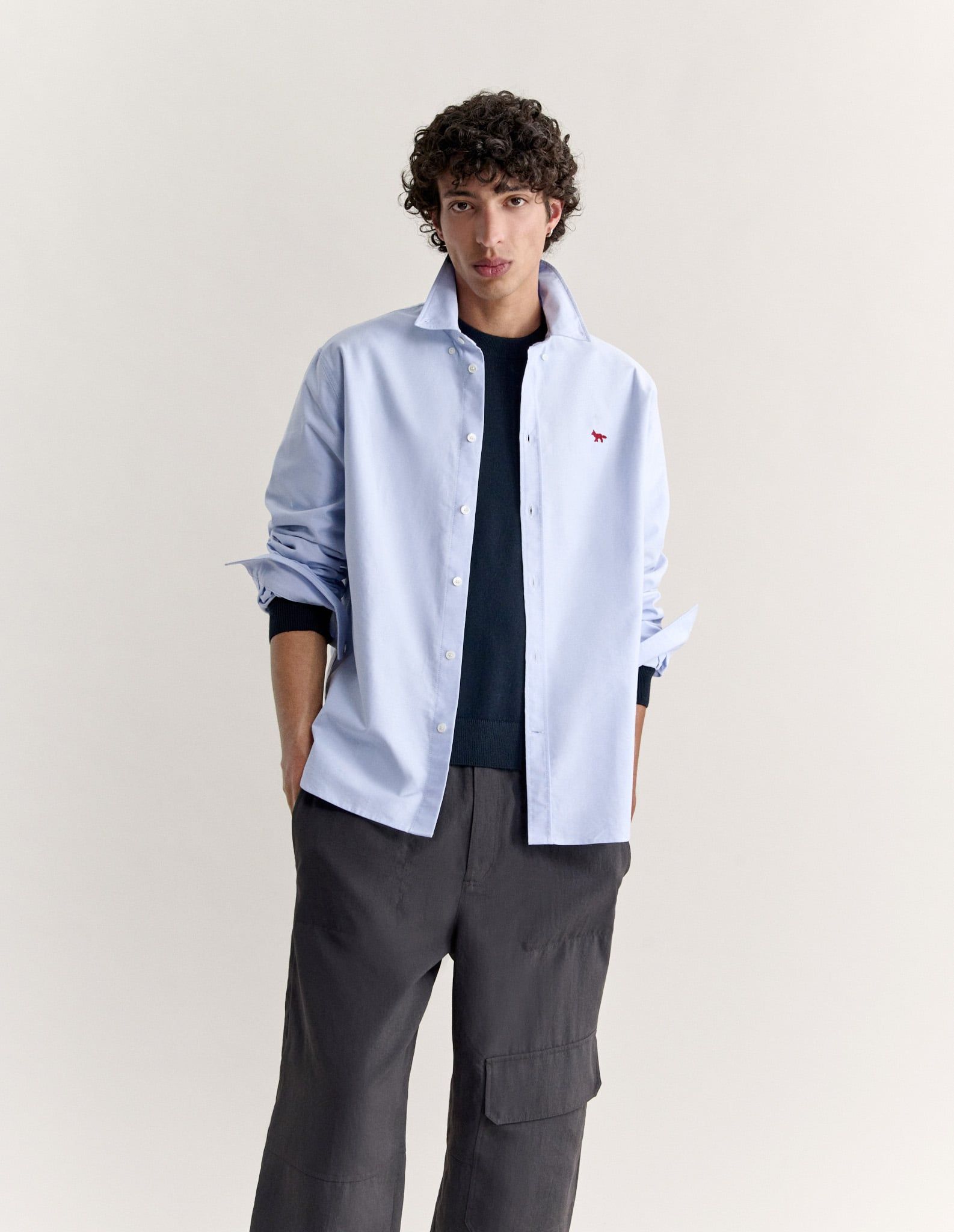 Áo sơ mi nam Profile Fox cotton oxford dáng casual