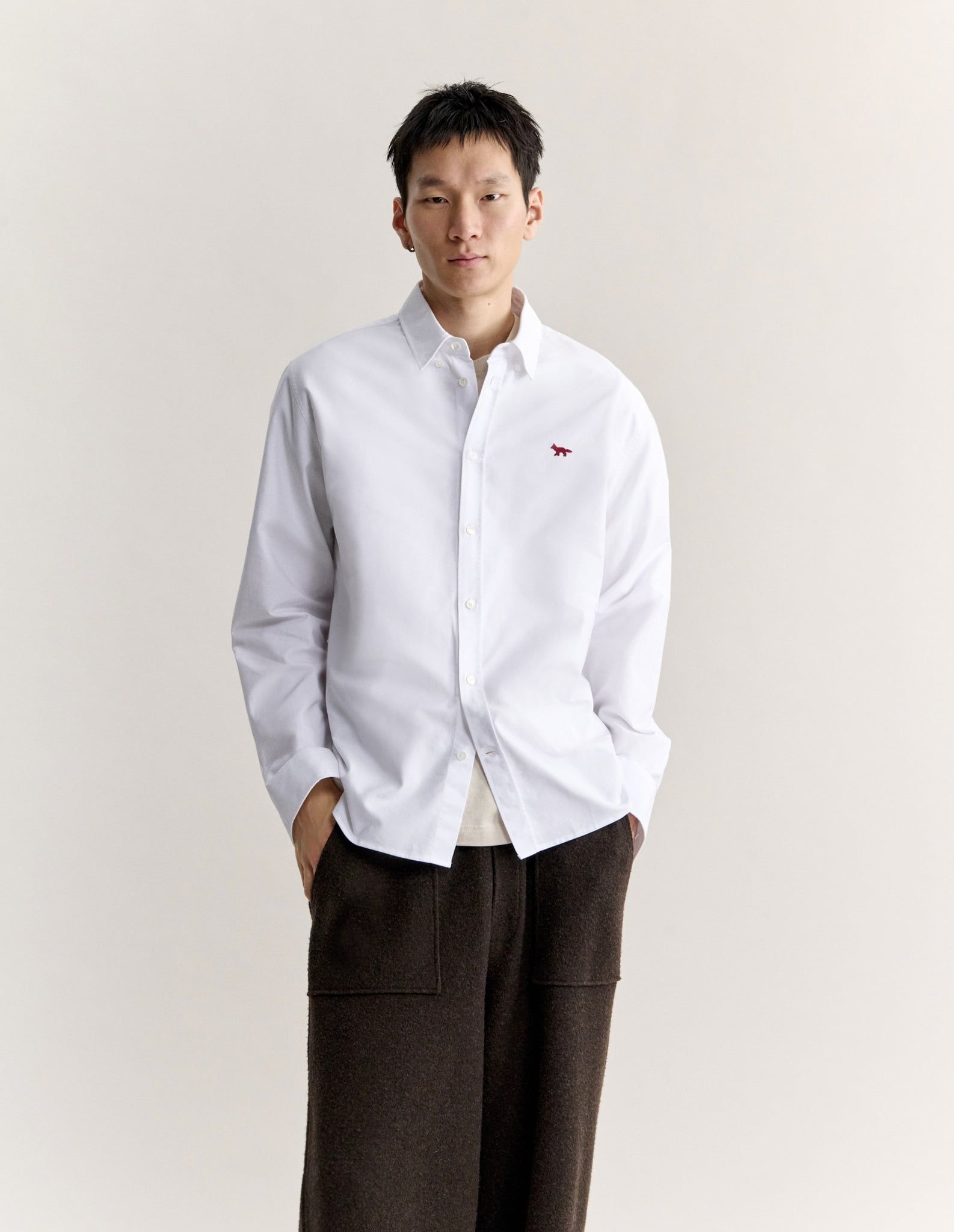 Áo sơ mi nam Profile Fox cotton oxford dáng casual
