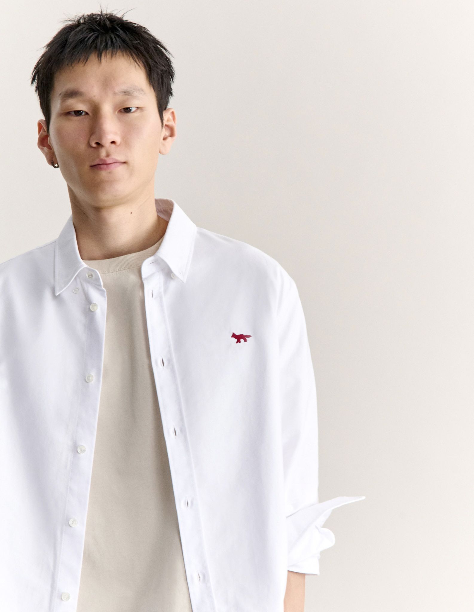 Áo sơ mi nam Profile Fox cotton oxford dáng casual