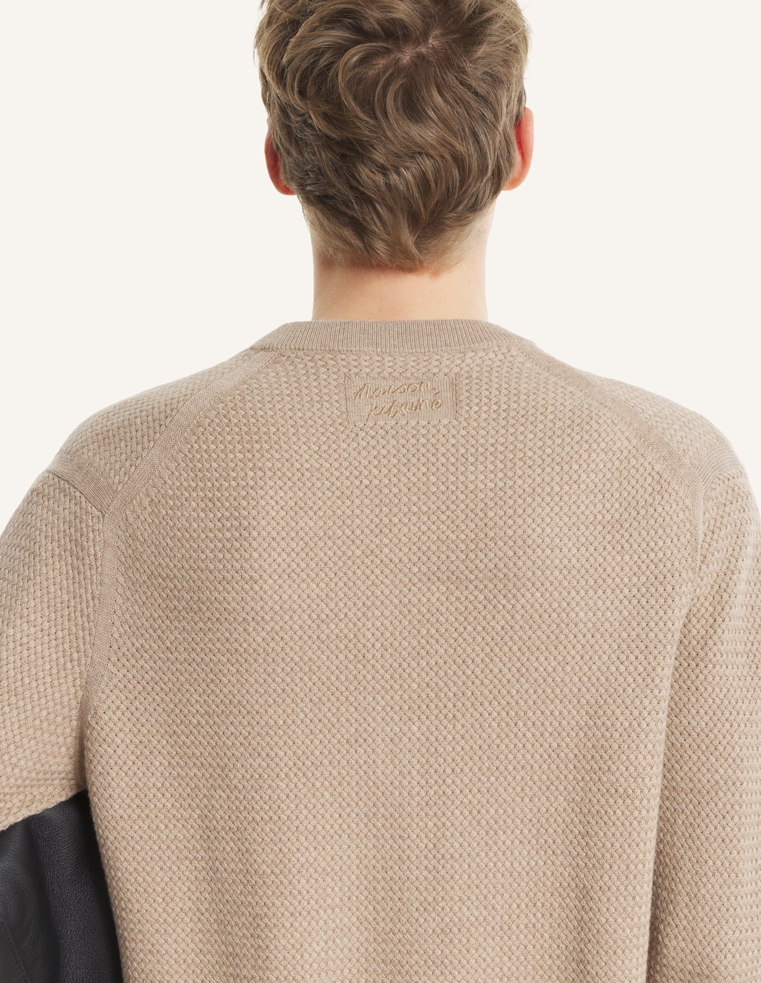 Maison Kitsuné - Áo cardigan nam Merino dáng Comfort