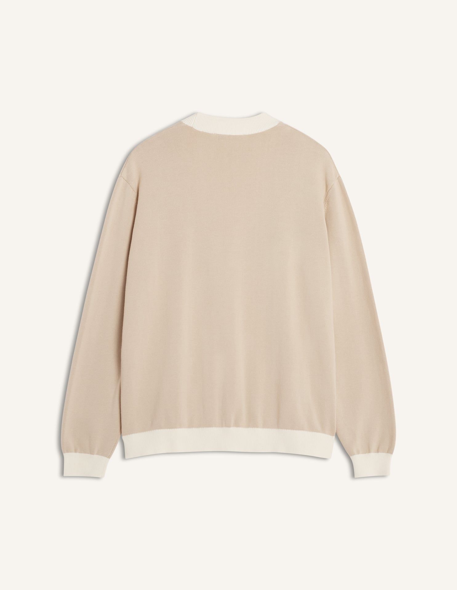 Maison Kitsuné - Áo cardigan nam cotton Contrast dáng Comfort