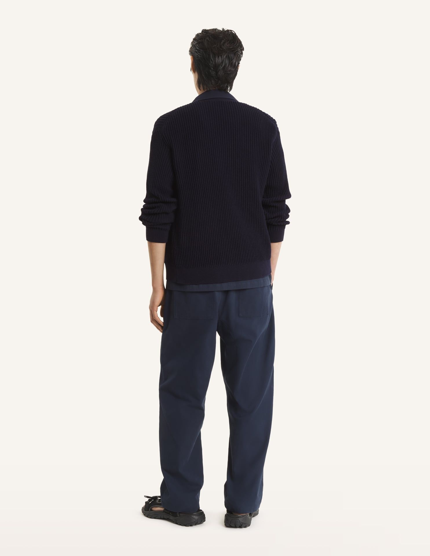 Maison Kitsuné - Áo cardigan nam gân cotton Fox Head dáng Comfort