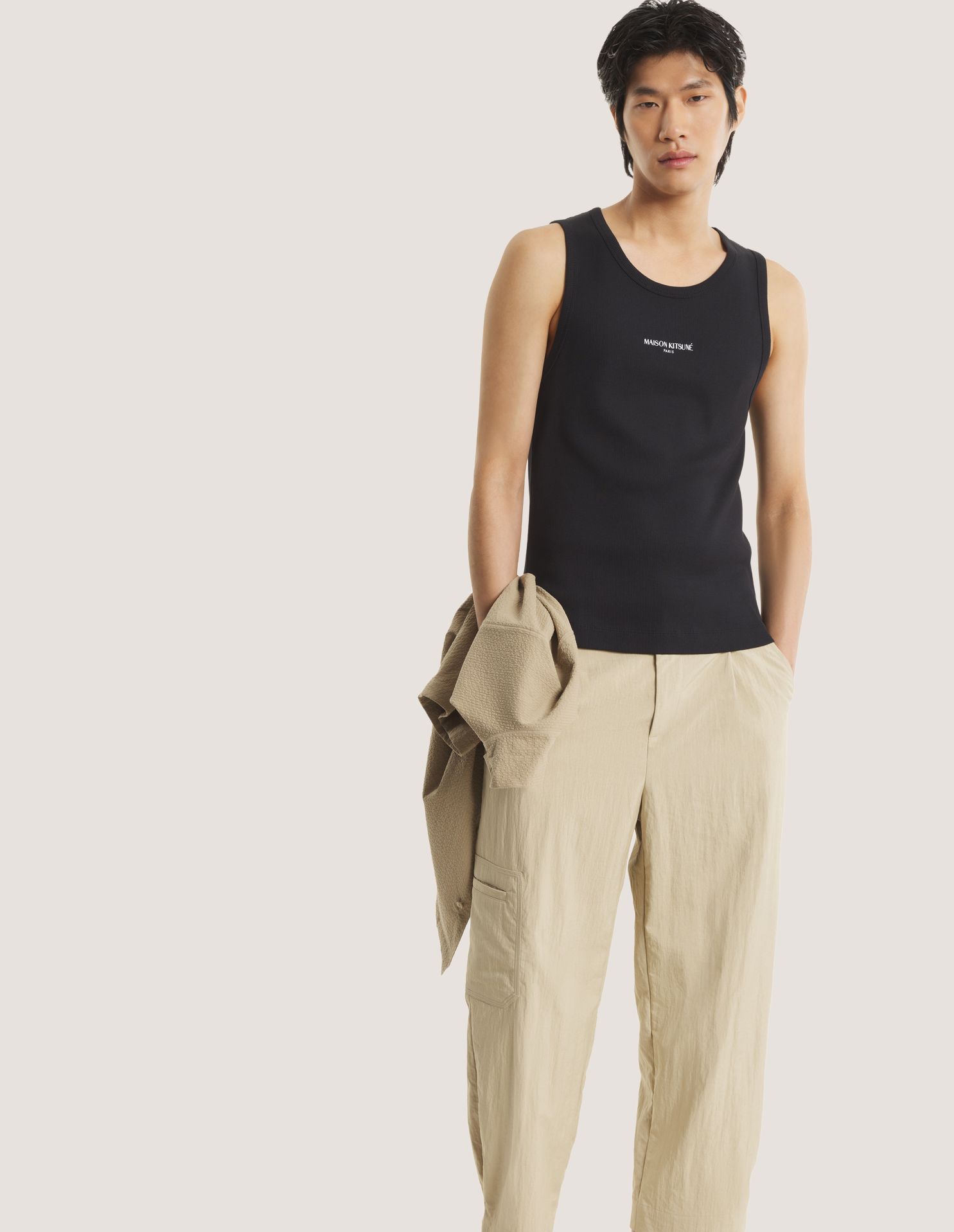 Áo tank top Maison Kitsune Paris dáng fitted