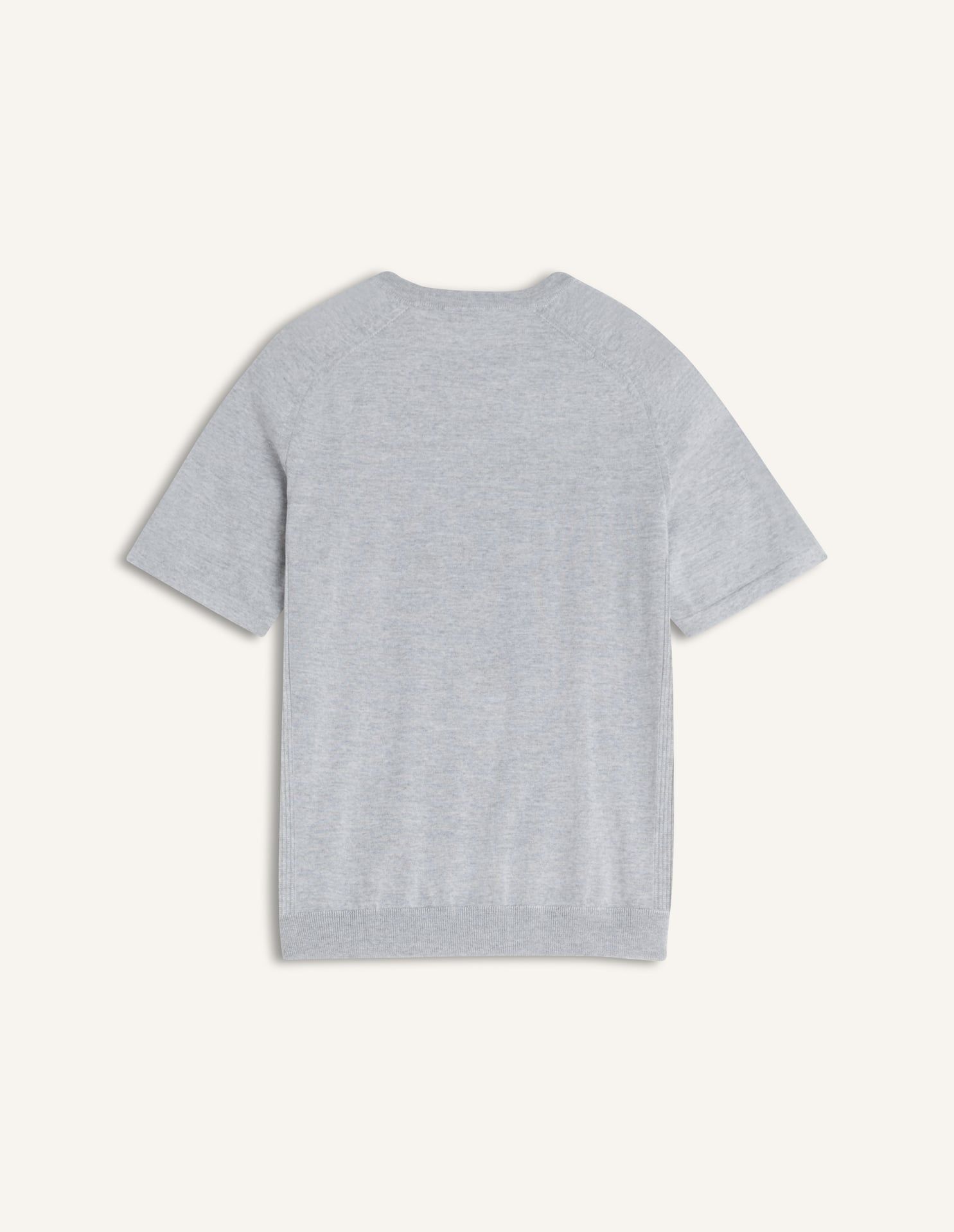 Maison Kitsuné - Áo len nam ngắn tay lông cừu Merino Fox Head dáng Relaxed