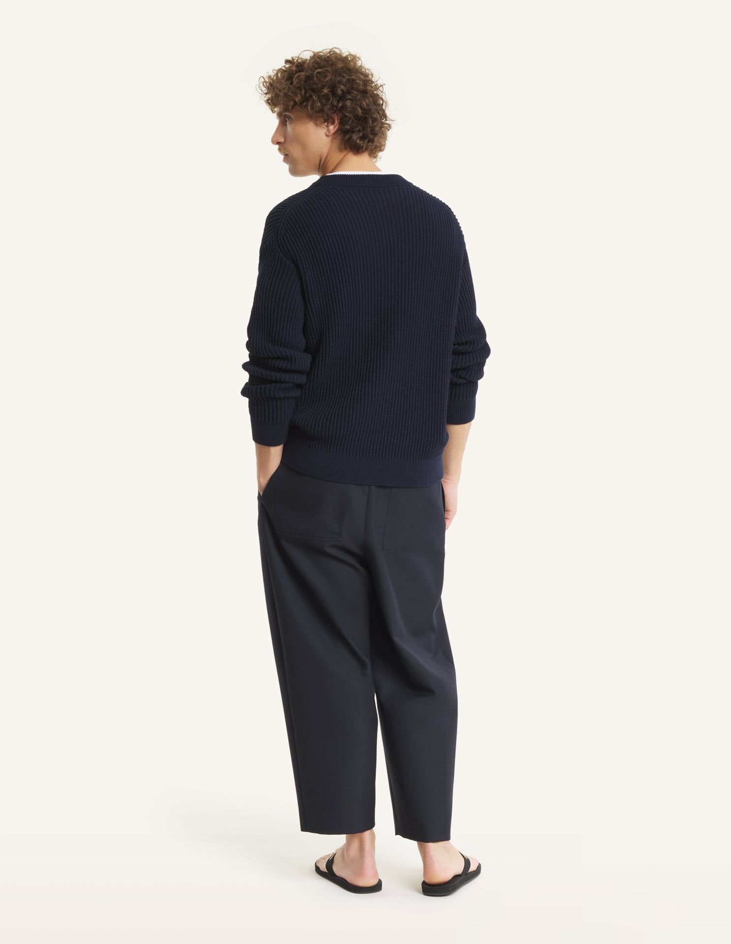 Maison Kitsuné - Áo len nam cotton Fox Head dáng Comfort