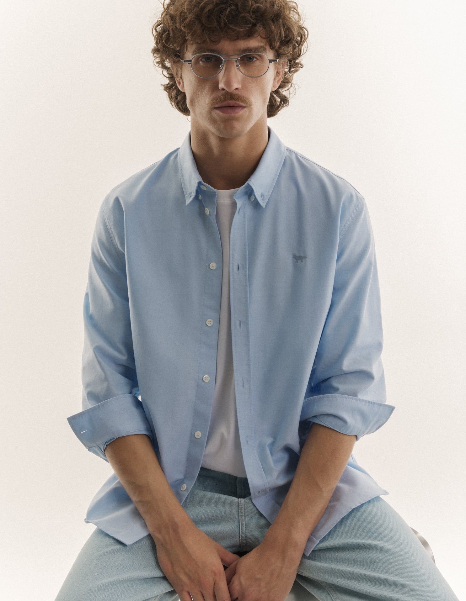 Maison Kitsuné - Quần jeans ống rộng