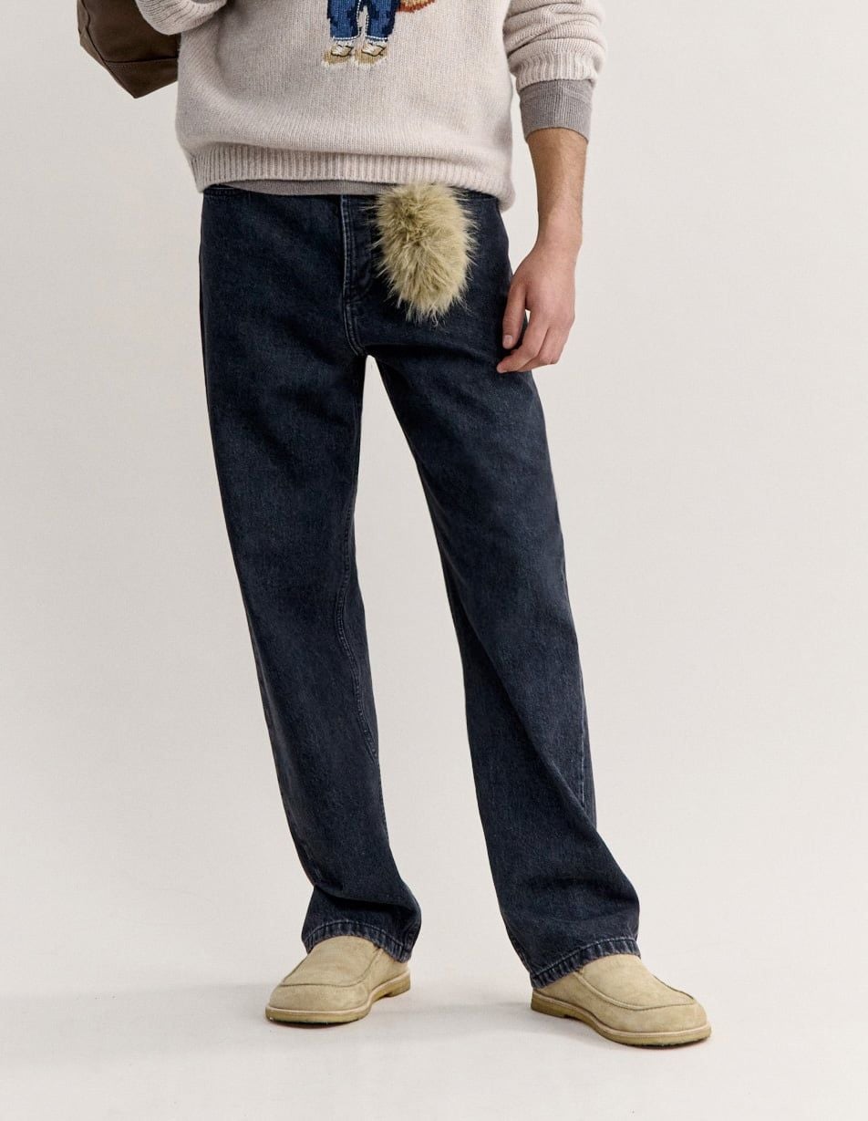 Quần jeans nam regular dáng relaxed