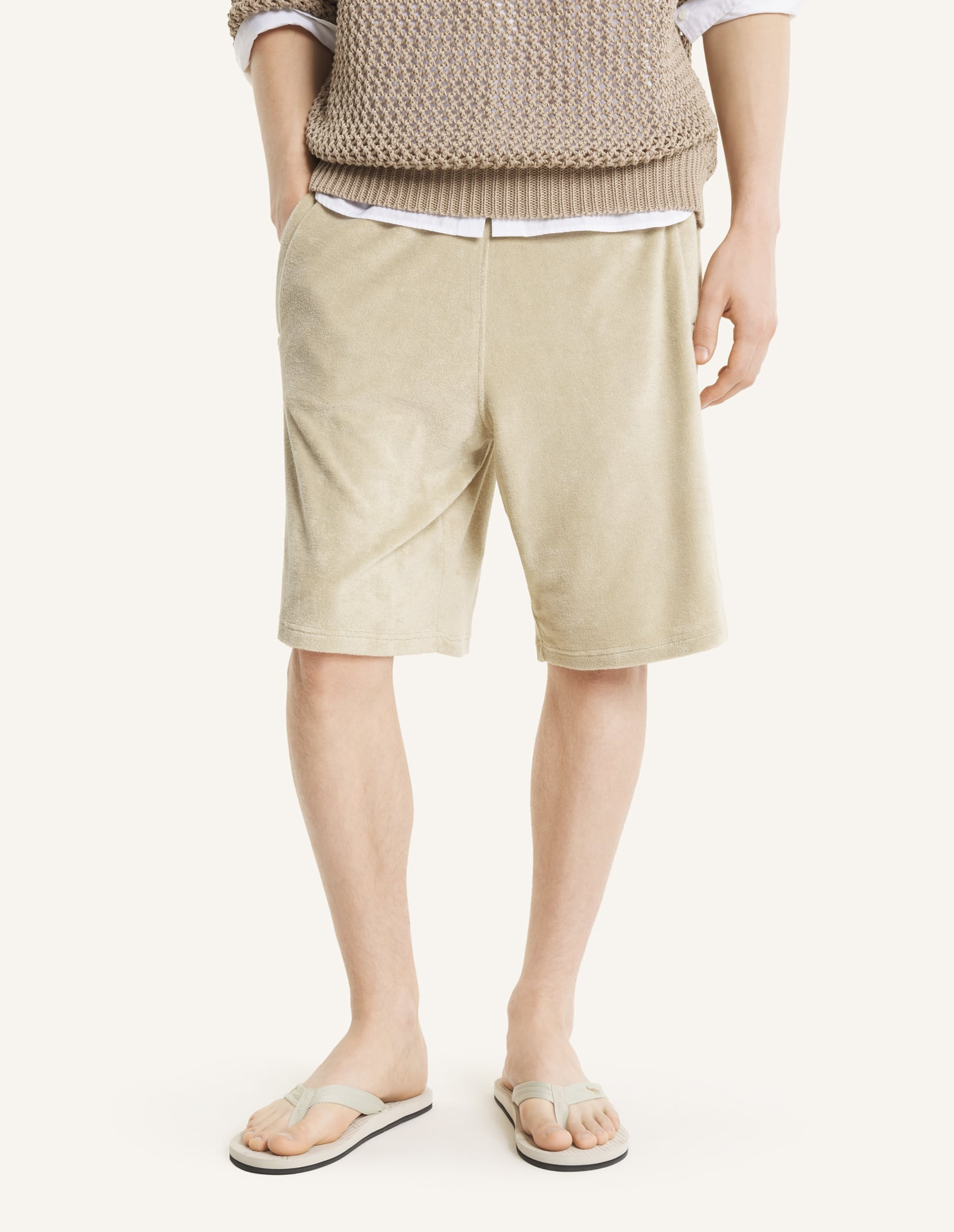 Maison Kitsuné - Quần short oversize Terry