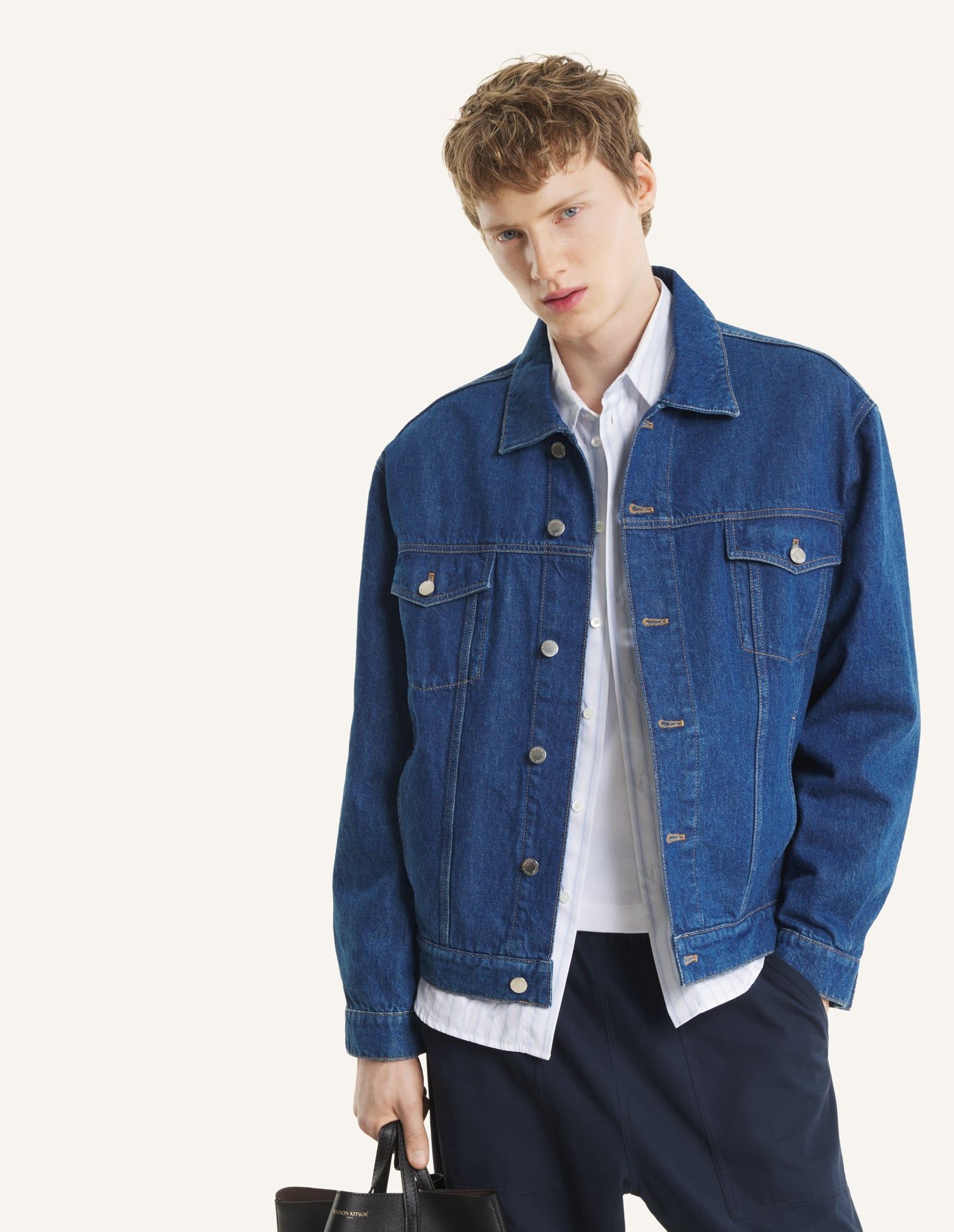 Maison Kitsuné - Áo khoác nam Denim Trucker