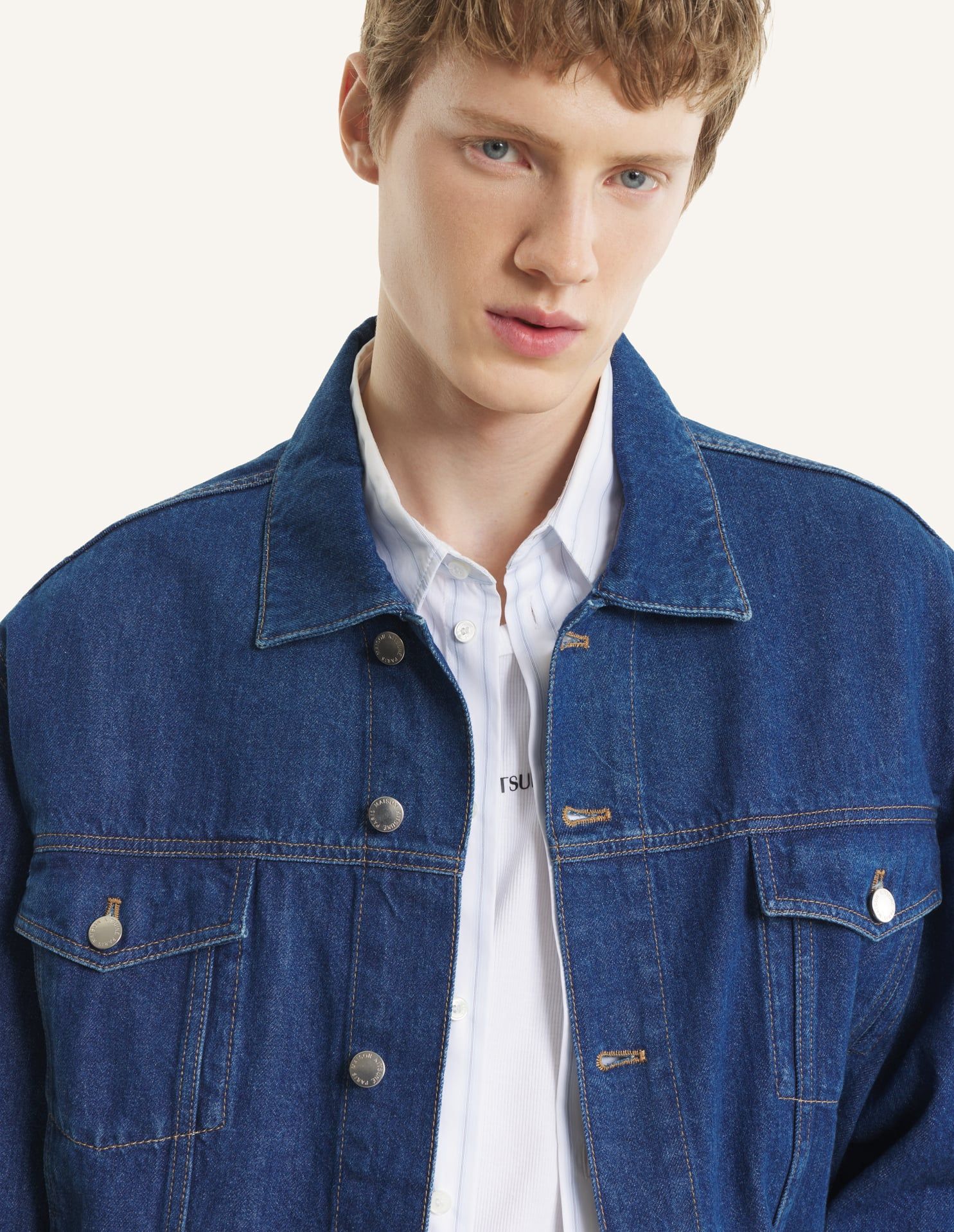 Maison Kitsuné - Áo khoác nam Denim Trucker