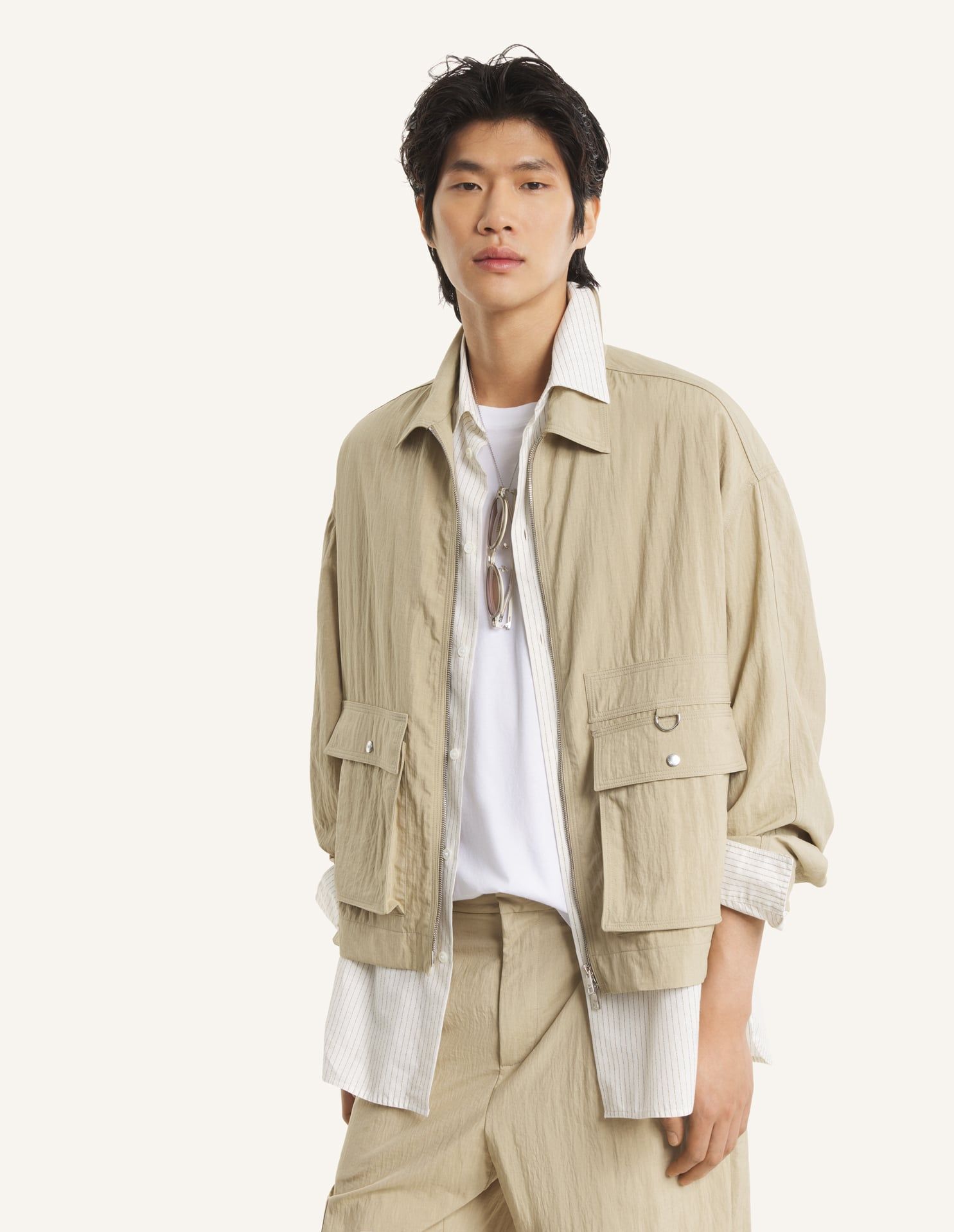 Maison Kitsuné - Áo khoác zipped dáng comfort