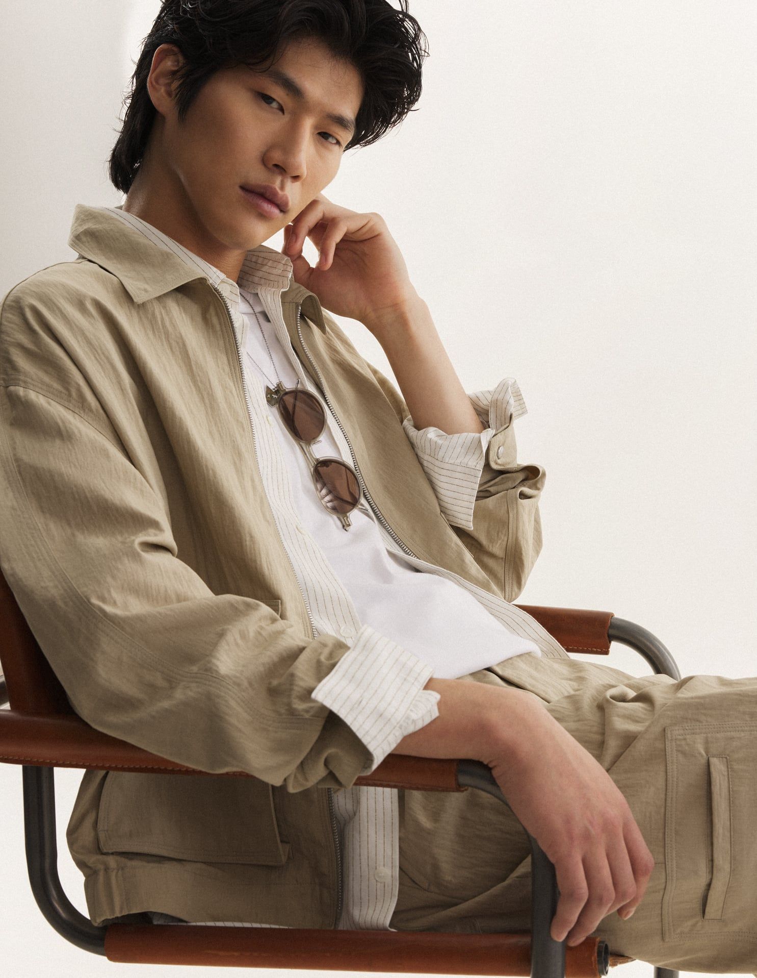 Maison Kitsuné - Áo khoác zipped dáng comfort