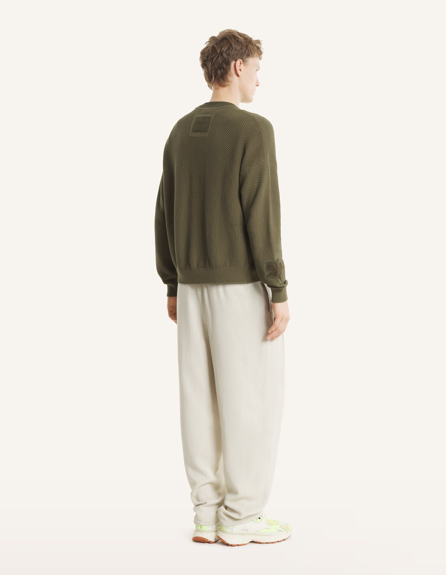 Maison Kitsuné - Áo khoác len nam Art Nouveau dáng Comfort