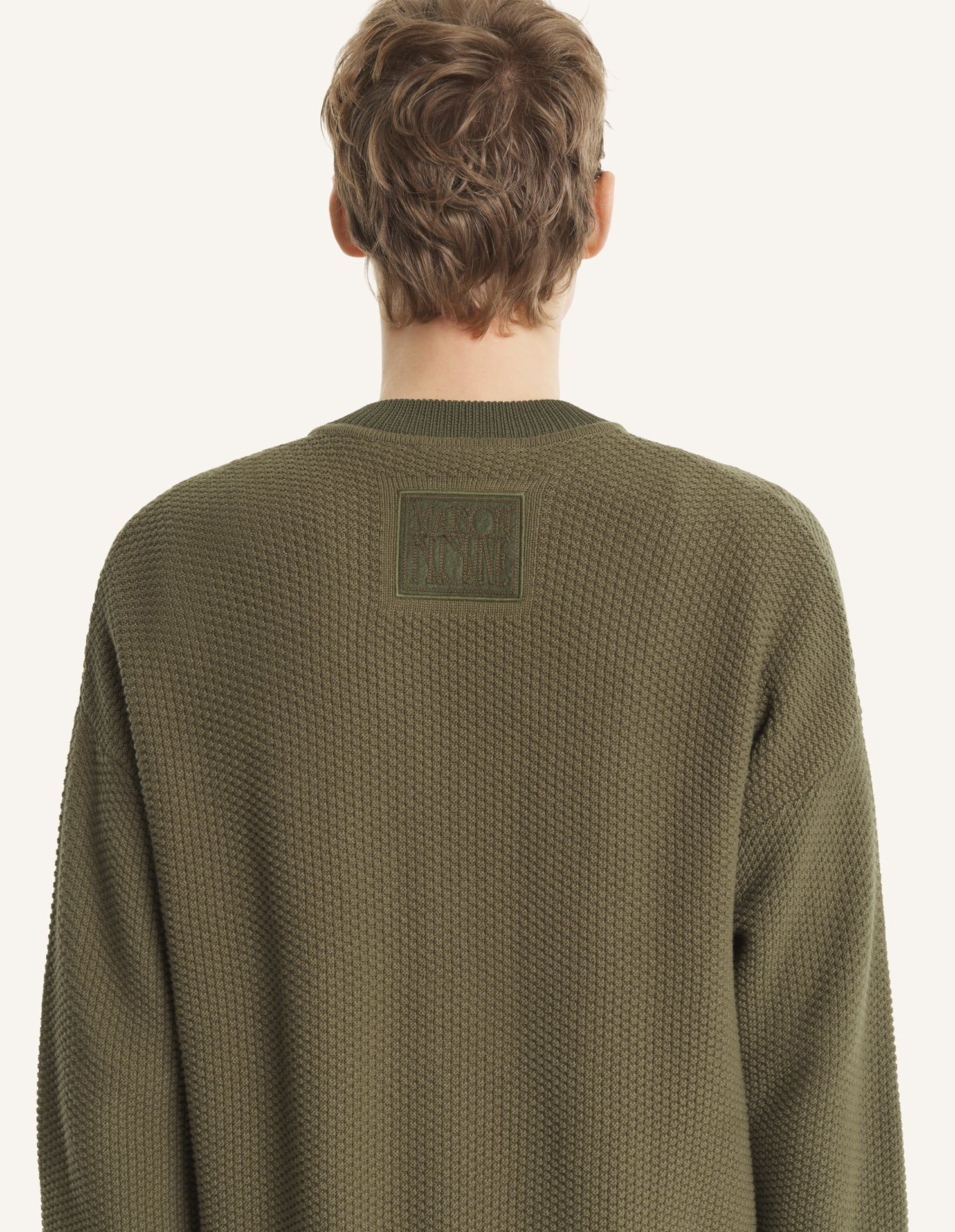 Maison Kitsuné - Áo khoác len nam Art Nouveau dáng Comfort